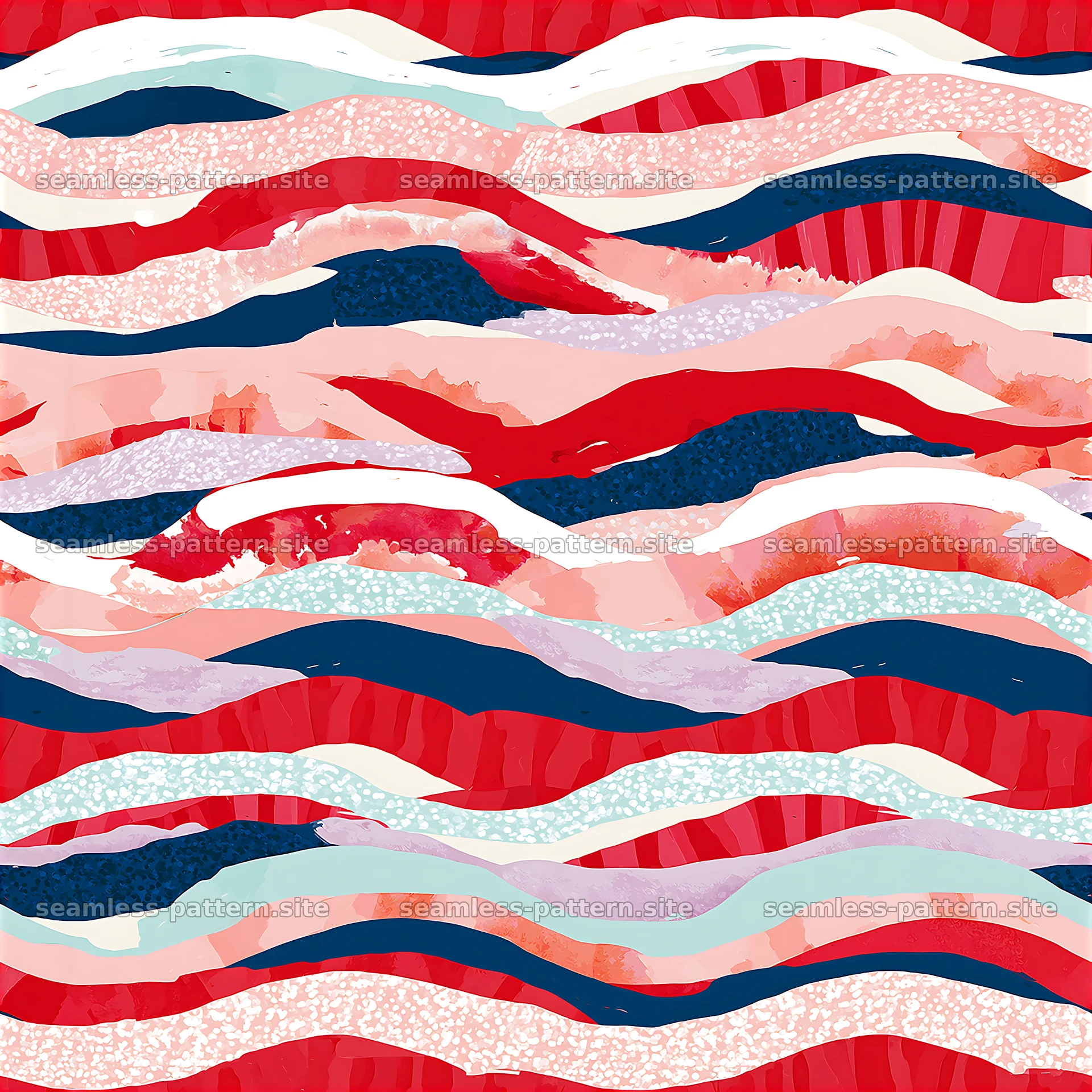 Colorful abstract wavy seamless pattern with various hues — seamless tileable pattern at 8192x8192