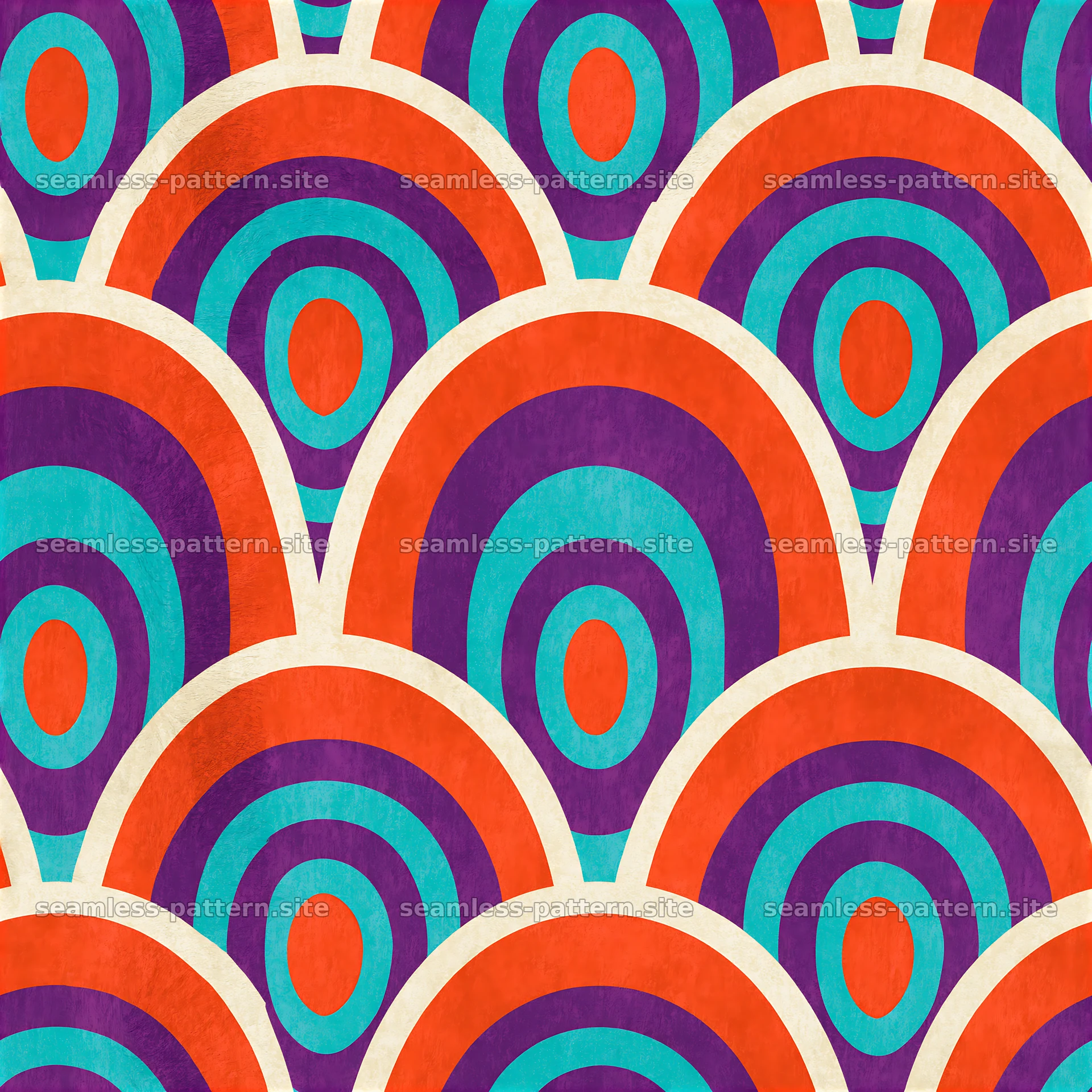 Funky abstract repeating pattern with colored curves and waves — seamless tileable pattern at 8192x8192