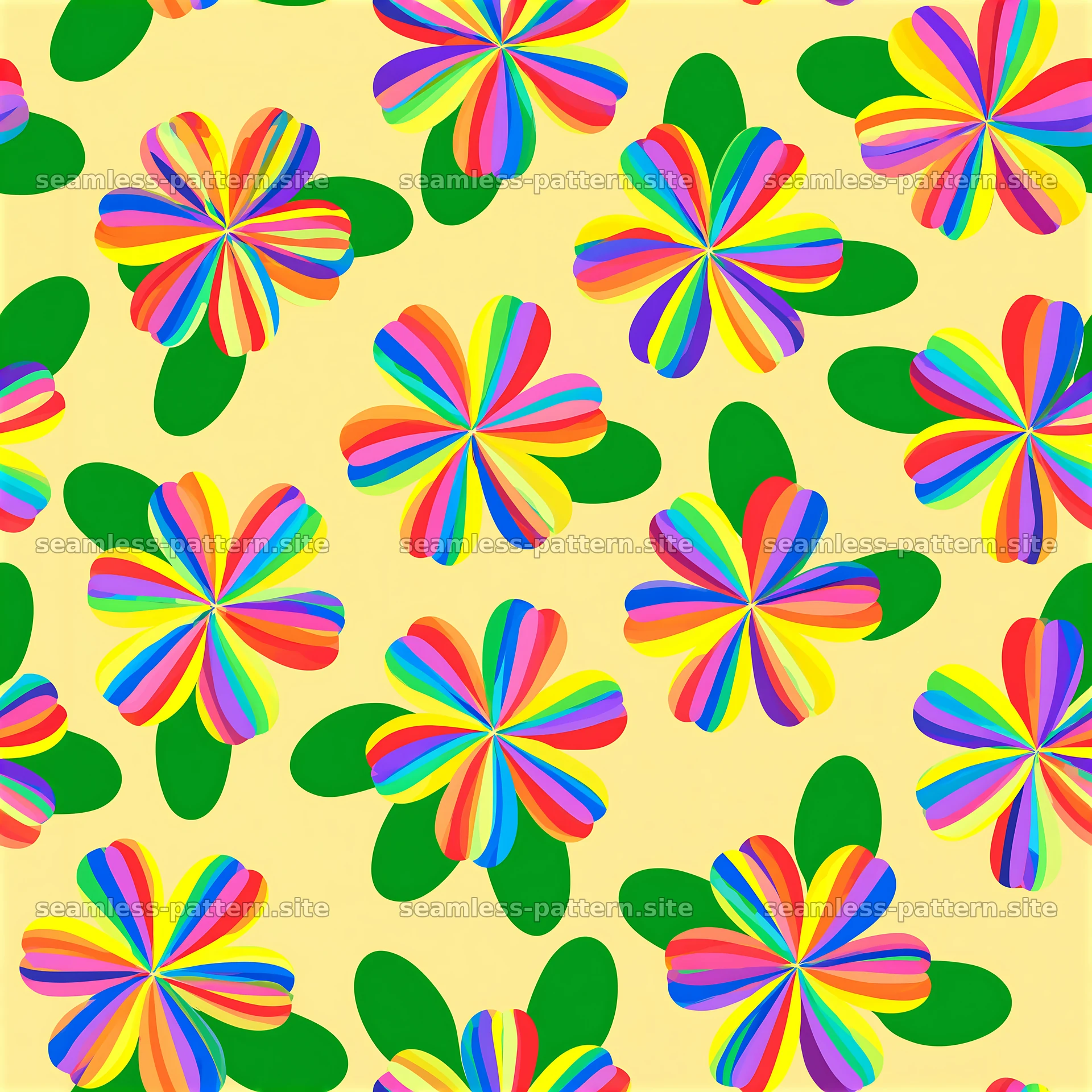 Rainbow flower tileable pattern seamless pattern design for decor — seamless tileable pattern at 8192x8192
