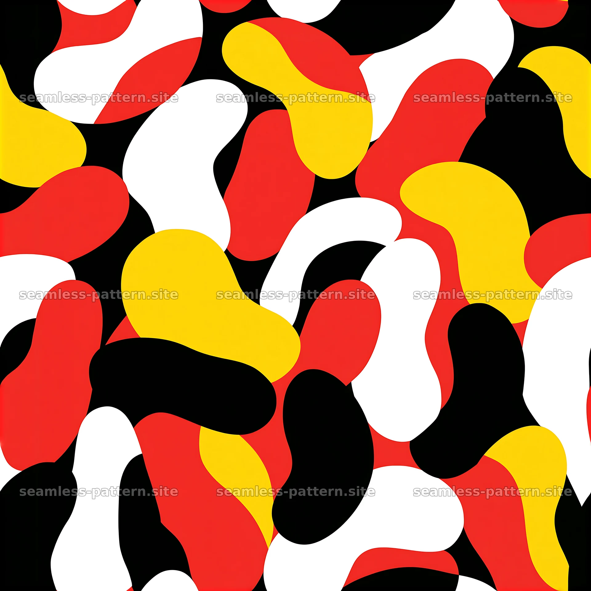 Bold abstract bean shapes seamless pattern — seamless tileable pattern at 8192x8192