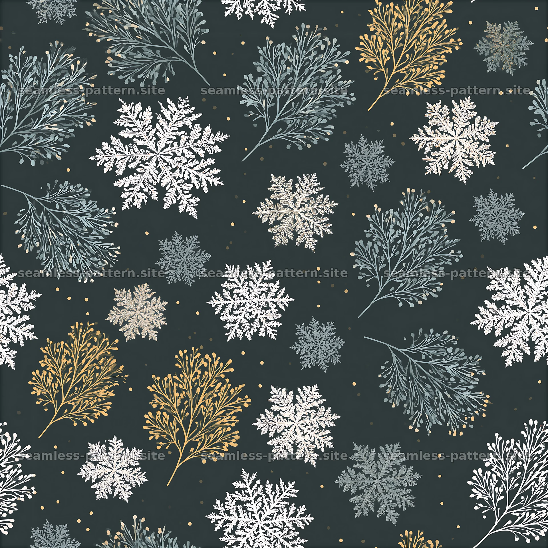 Repeating snowflake pattern creates a seamless pattern design — seamless tileable pattern at 8192x8192