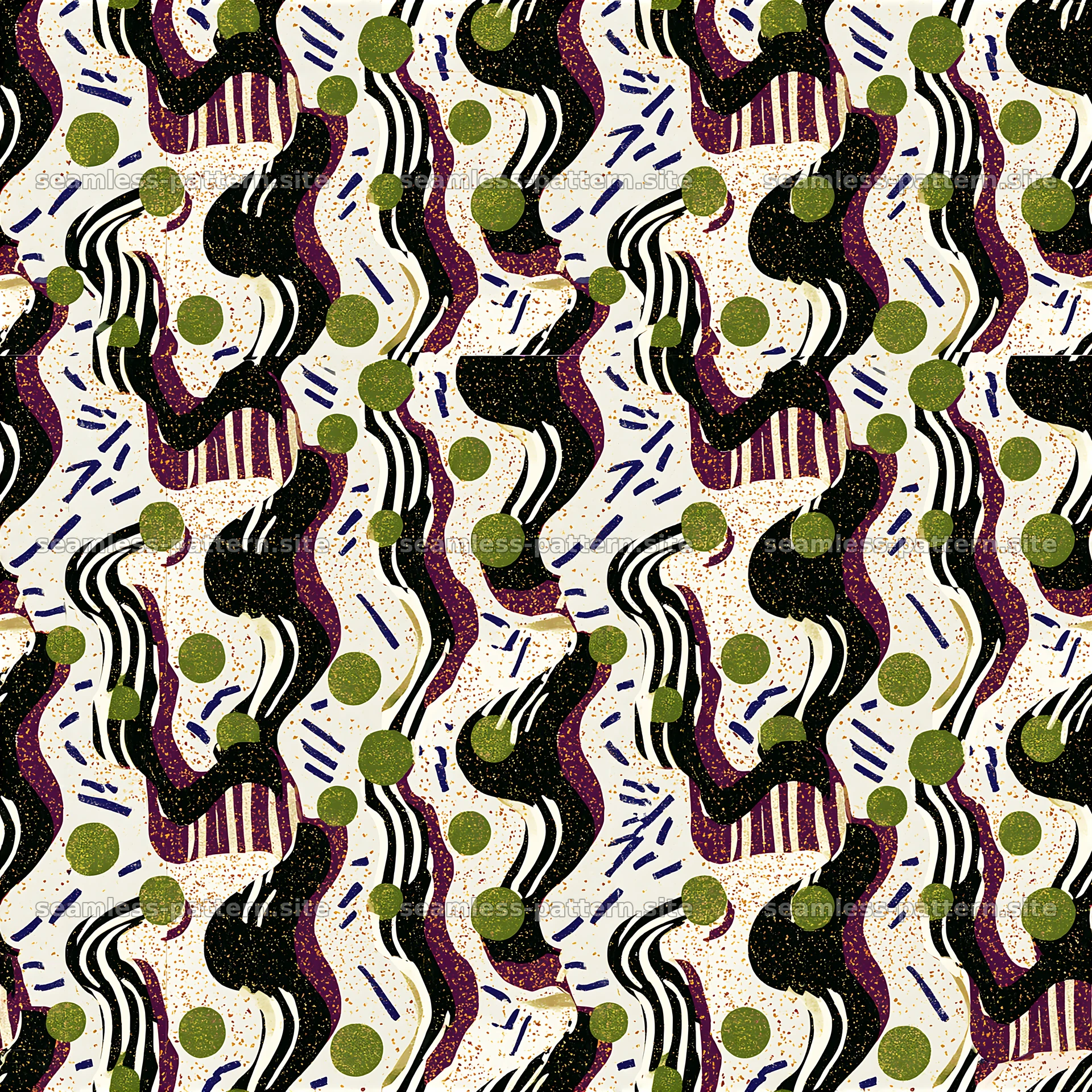Funky abstract pattern with bold shapes and colors for design use — seamless tileable pattern at 8192x8192