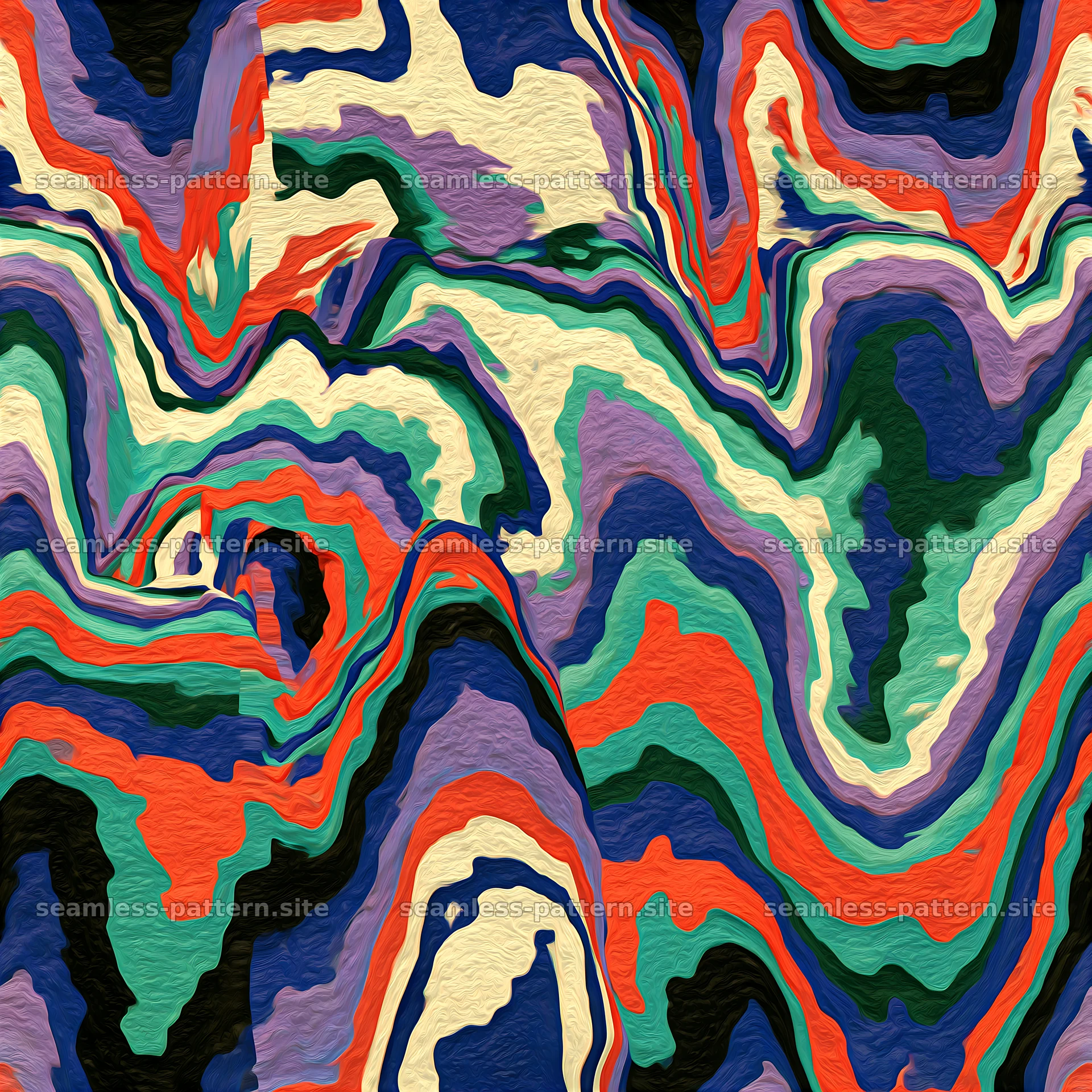 Abstract colorful seamless texture with vibrant swirling colors — seamless tileable pattern at 8192x8192