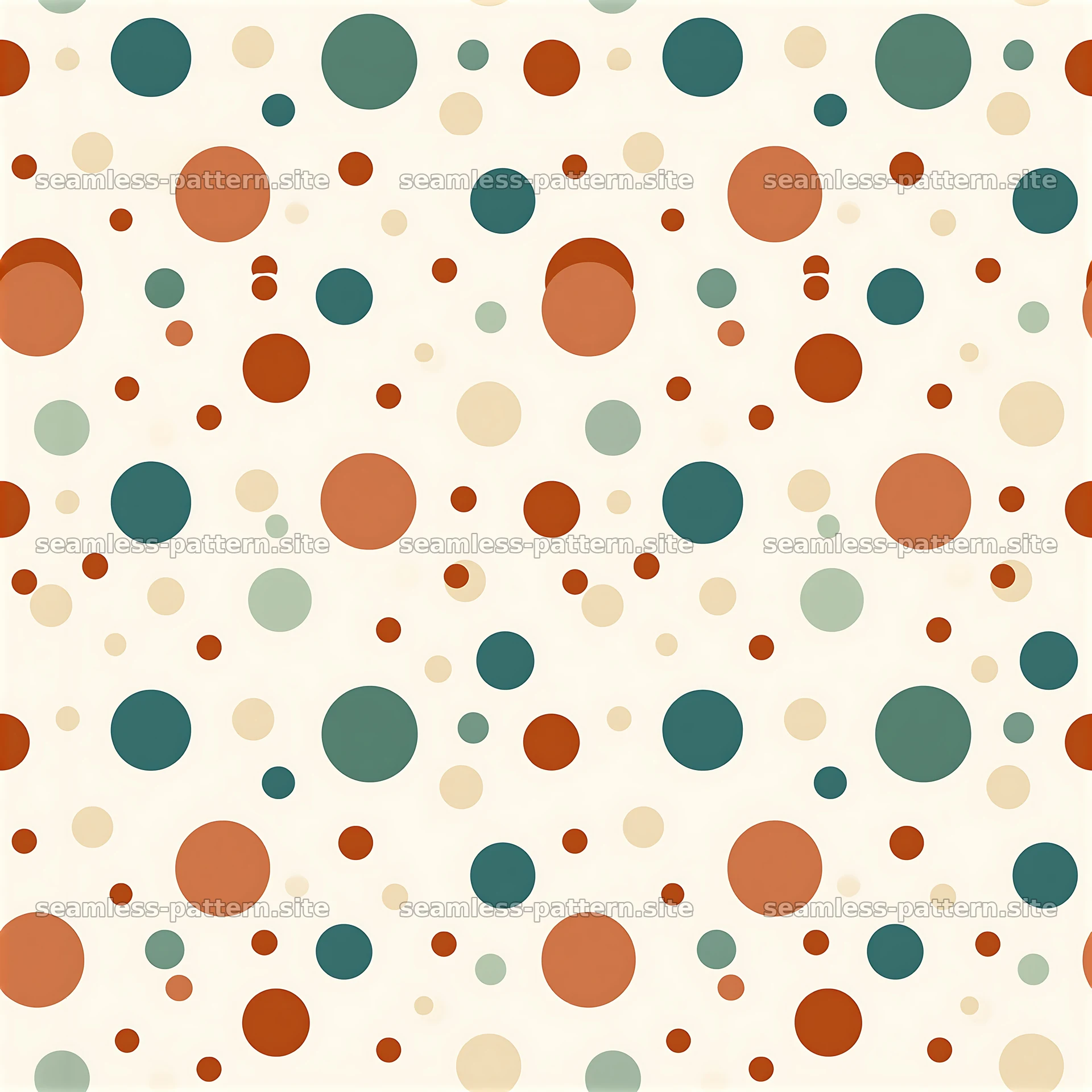 Multicolor Polka Dot Seamless Pattern for Kids — seamless tileable pattern at 8192x8192