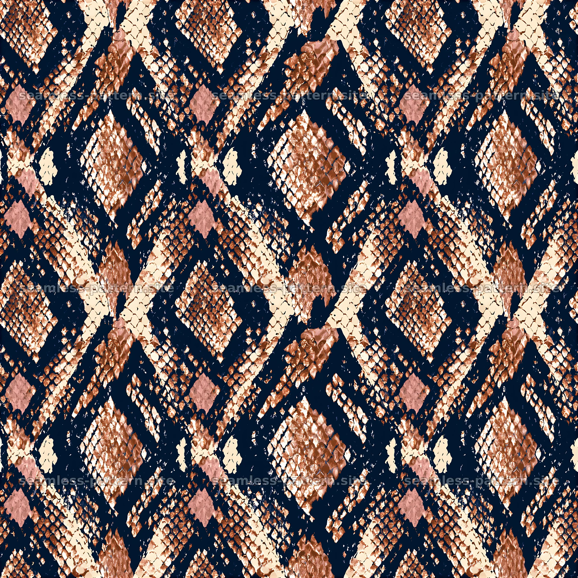 Seamless reptile fashion repeat pattern with diamond shapes — seamless tileable pattern at 8192x8192