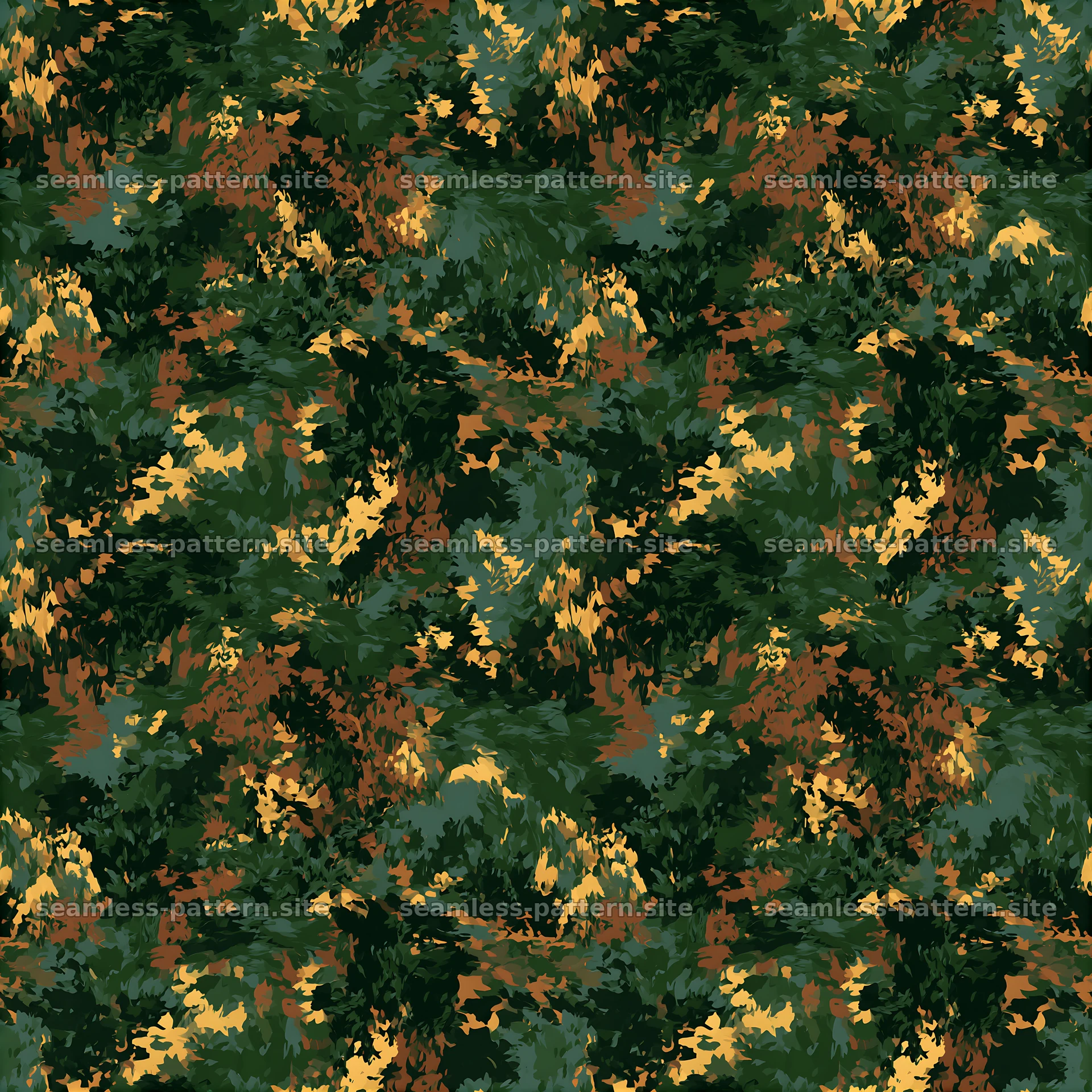 Textured military camouflage pattern in earthy tones — seamless tileable pattern at 8192x8192
