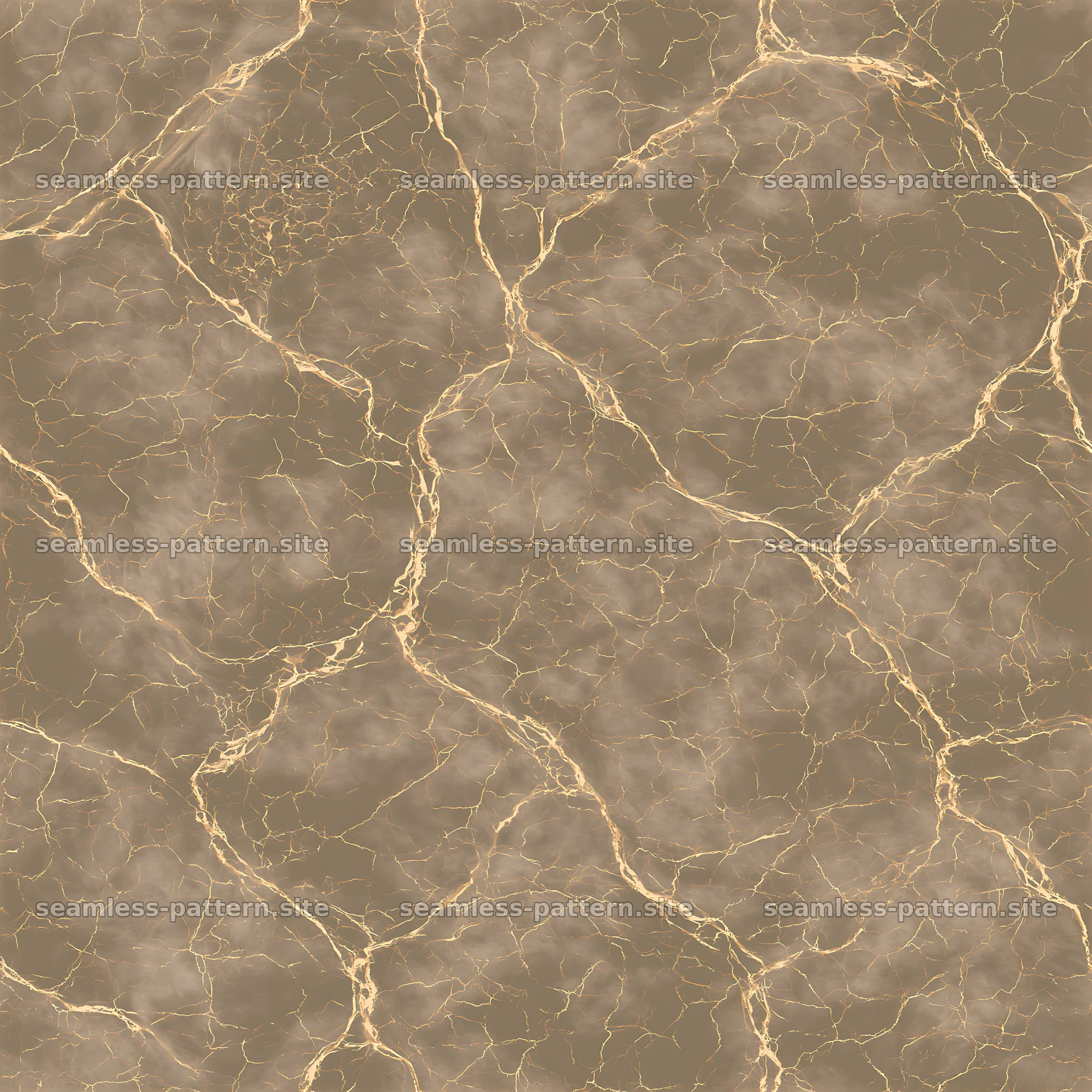 Seamless cracked gold veined marble pattern — seamless tileable pattern at 8192x8192