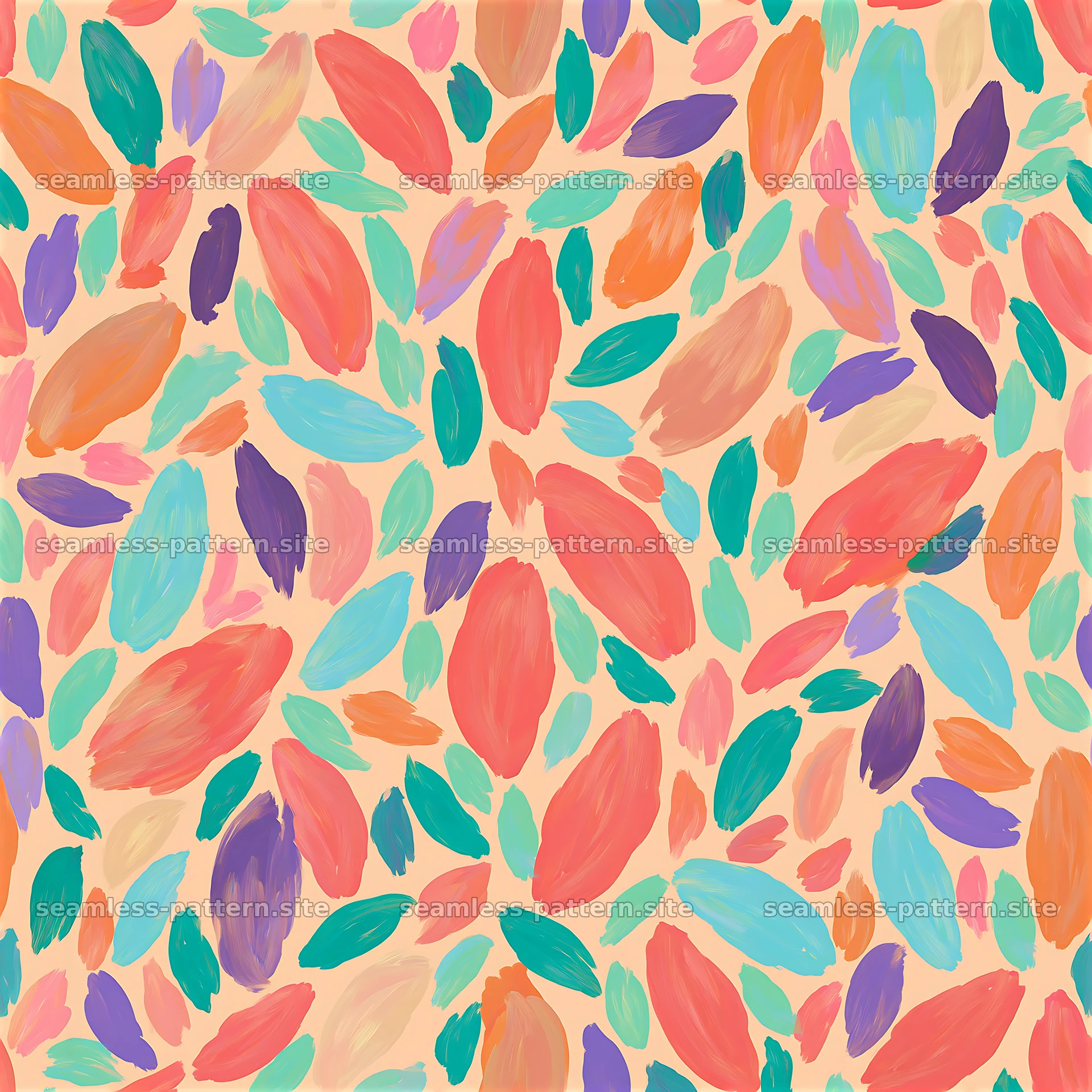 Vibrant rainbow petals create a lively seamless pattern — seamless tileable pattern at 8192x8192