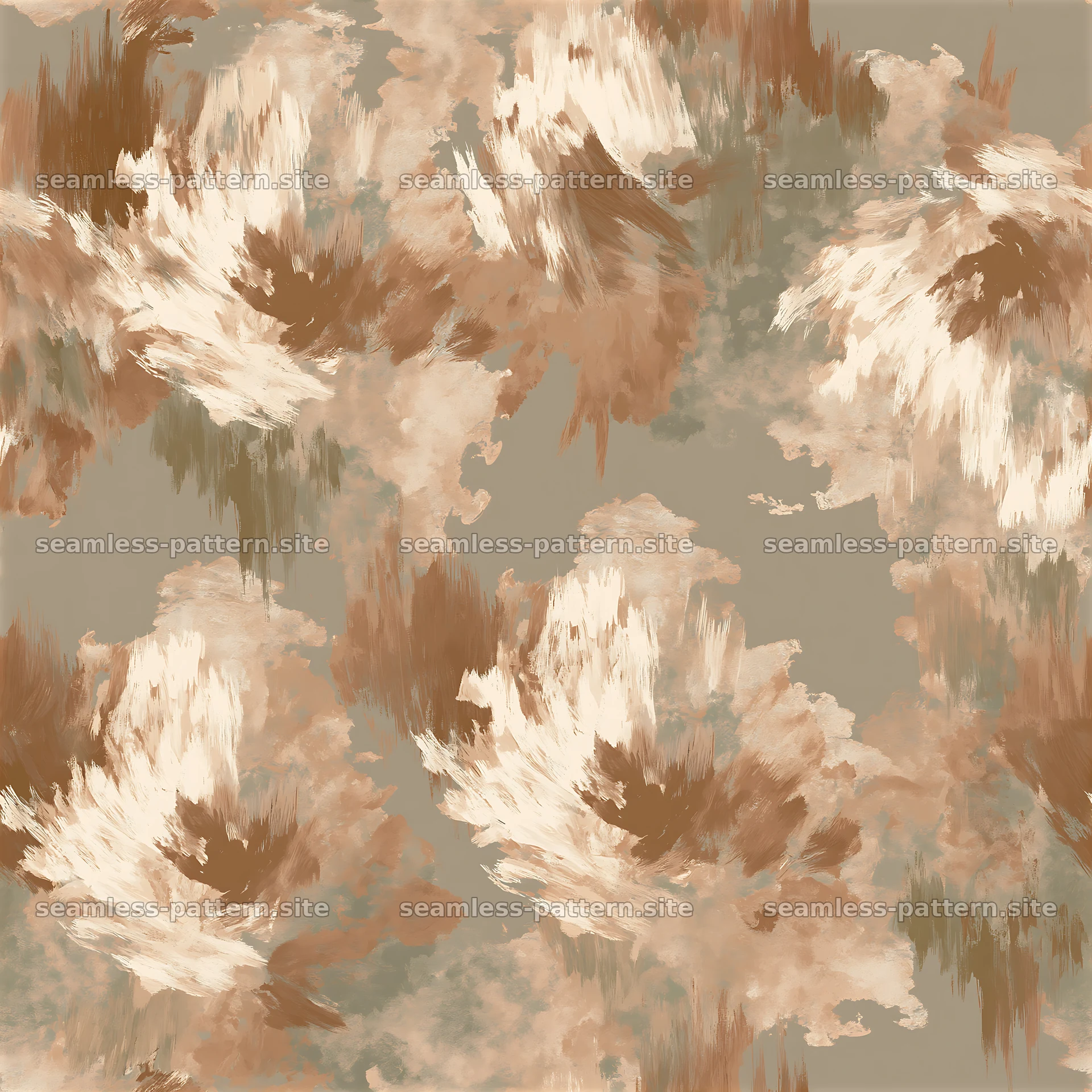 Repeat watercolor brush texture in earth tones — seamless tileable pattern at 8192x8192