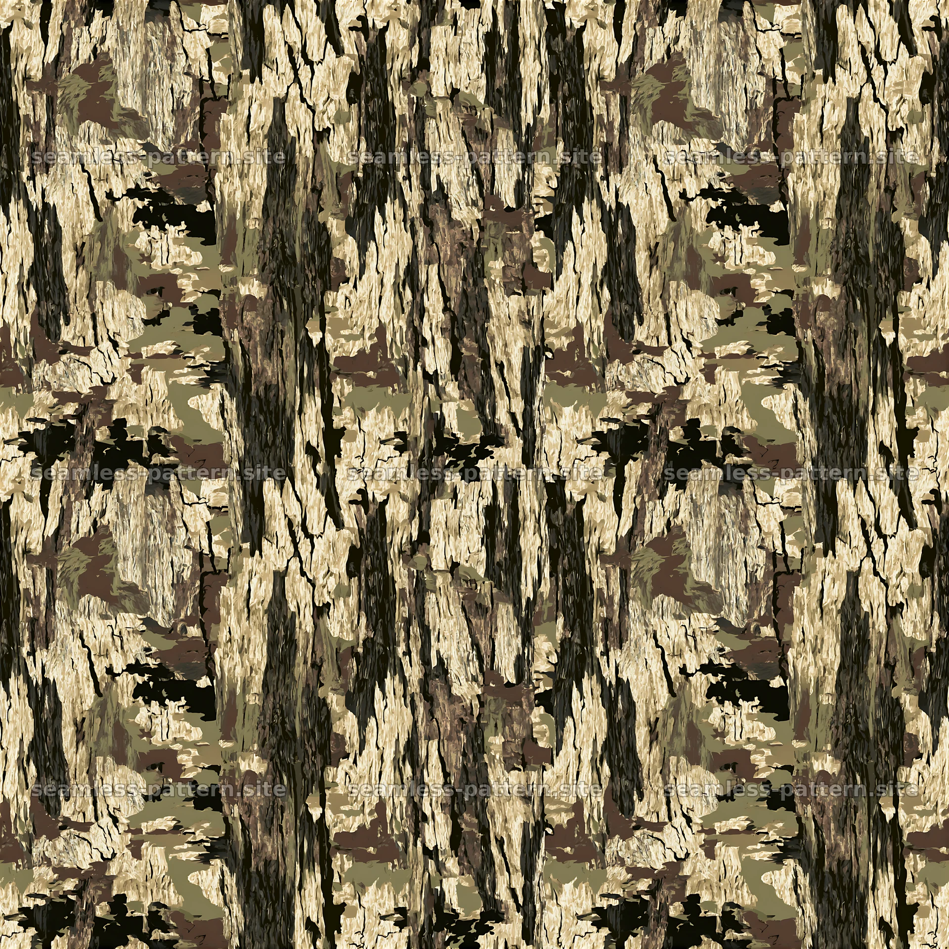 Seamless Bark Texture Camouflage Pattern — seamless tileable pattern at 8192x8192