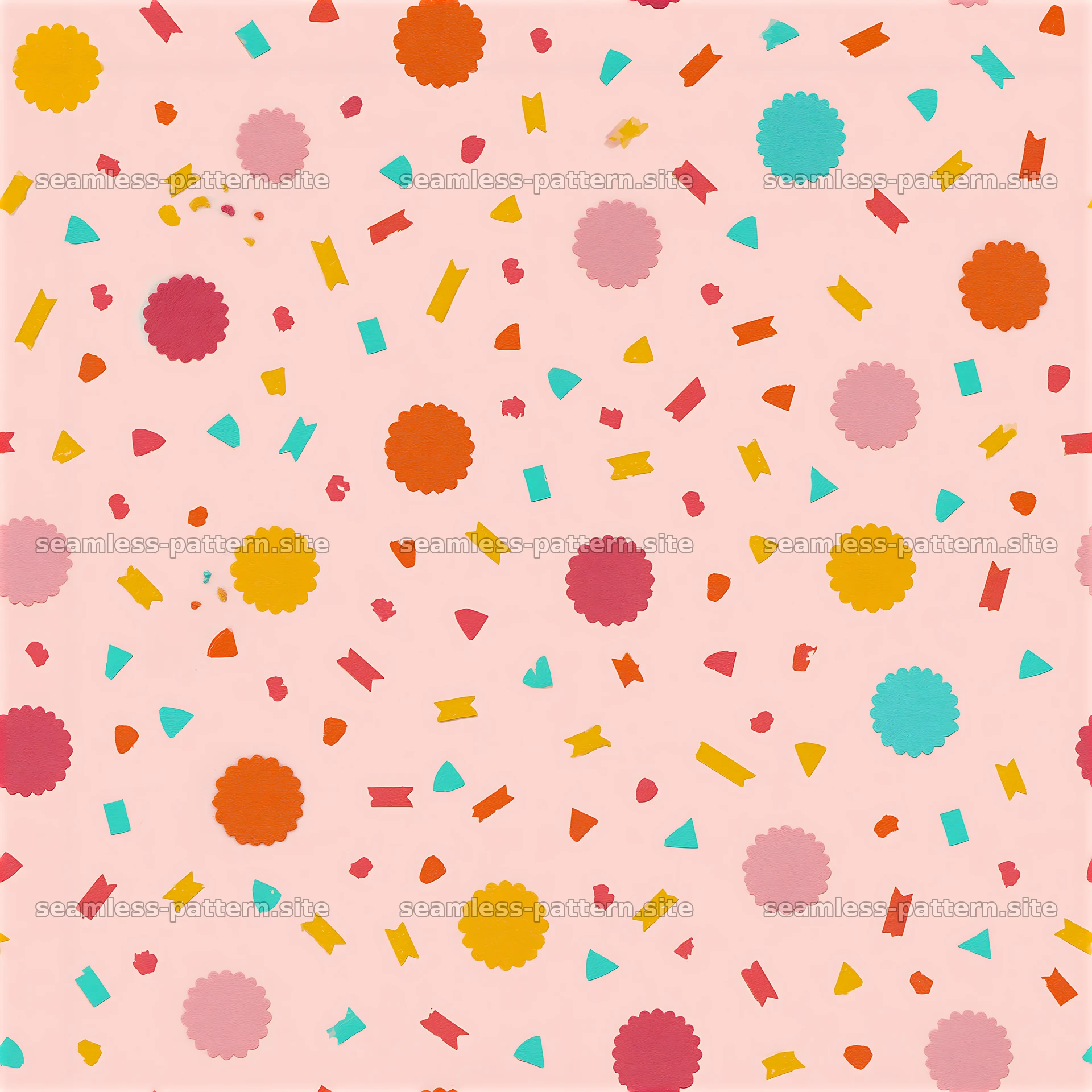 Playful Colorful Confetti Seamless Pattern — seamless tileable pattern at 8192x8192