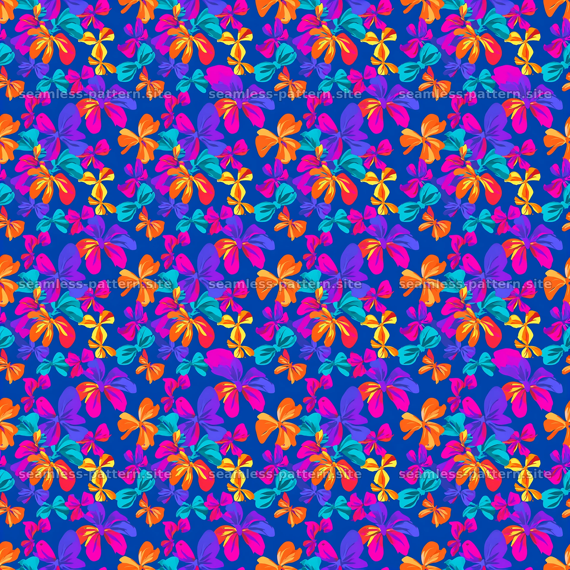Repeating pattern with colorful bows seamless pattern for fabric design — seamless tileable pattern at 8192x8192