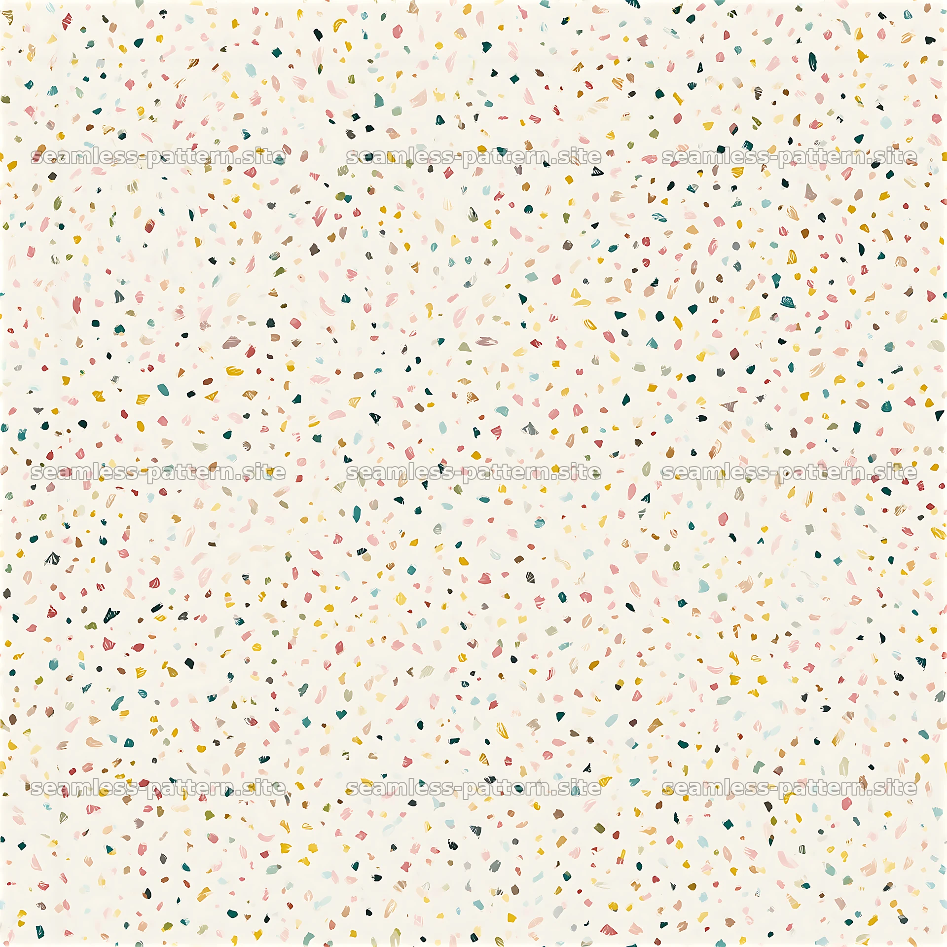 Colorful confetti terrazzo seamless pattern — seamless tileable pattern at 8192x8192