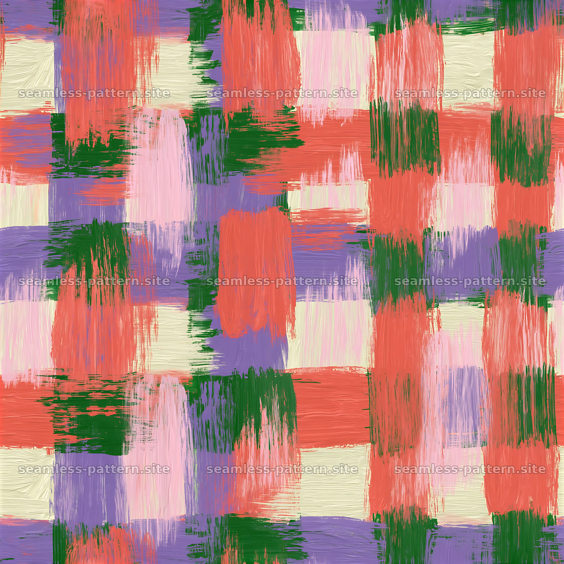 Colorful brushstroke check pattern suitable for various designs — seamless tileable pattern at 8192x8192