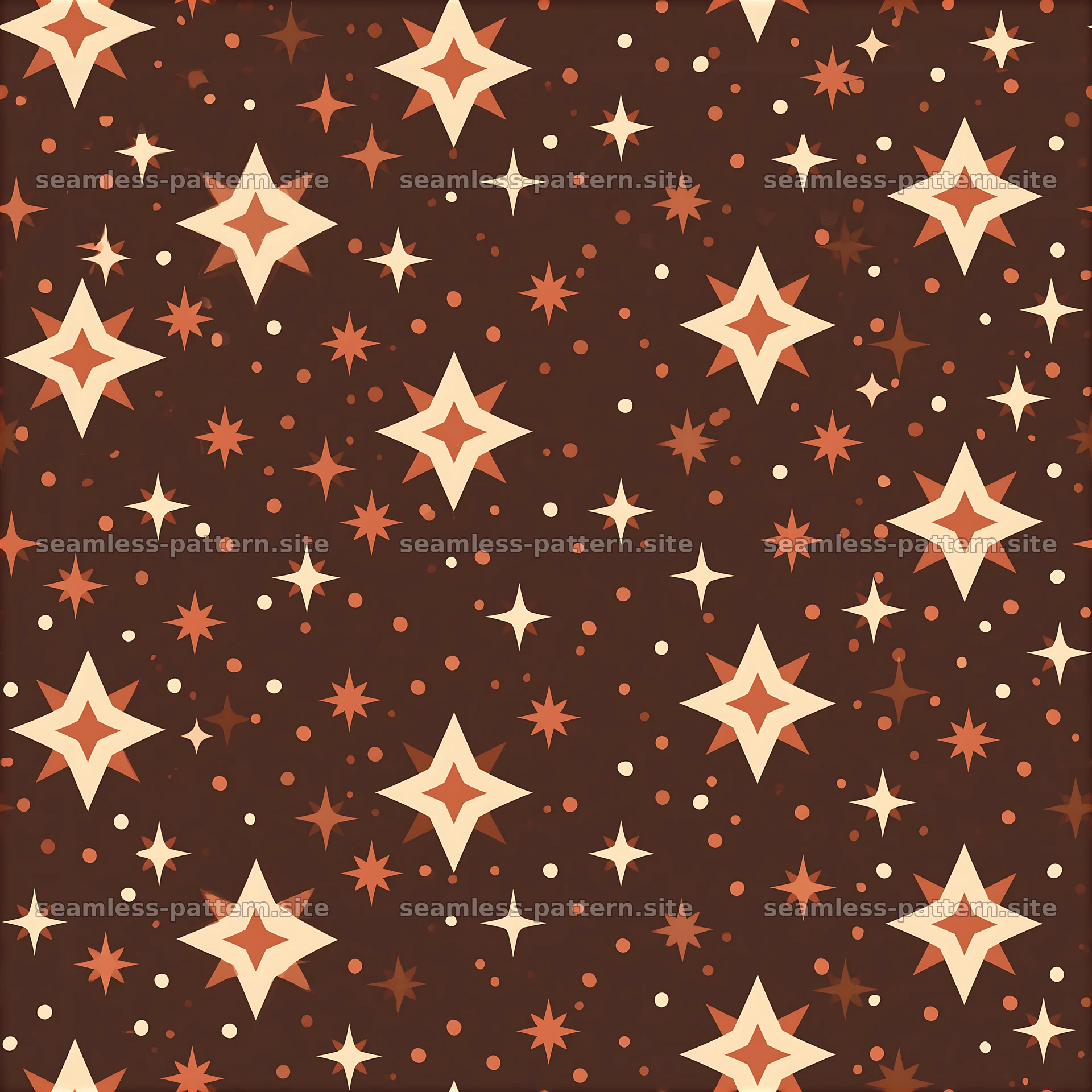 Stylish seamless pattern with stars on a dark background — seamless tileable pattern at 8192x8192