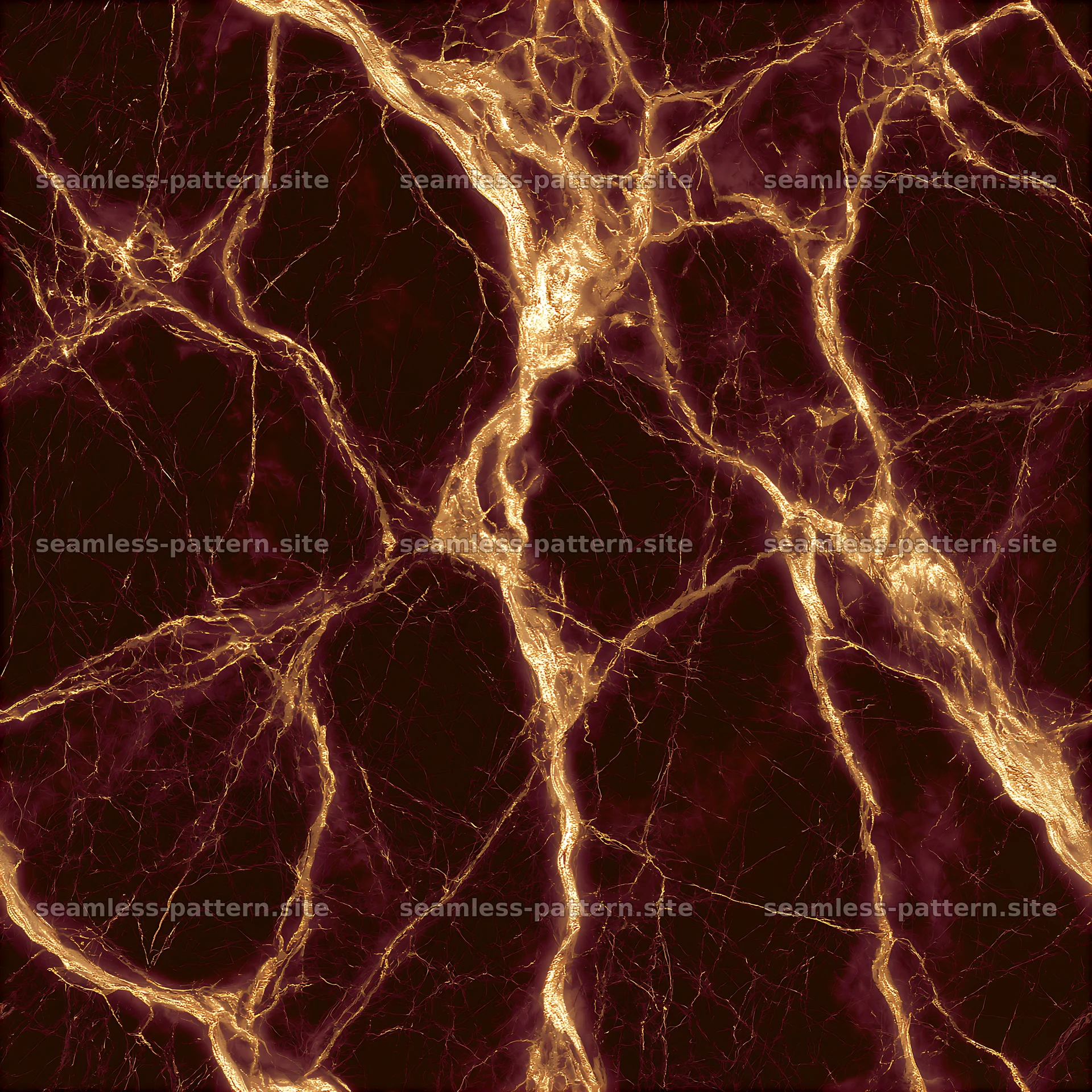 Seamless diagonal gold veined marble pattern in dark background — seamless tileable pattern at 8192x8192