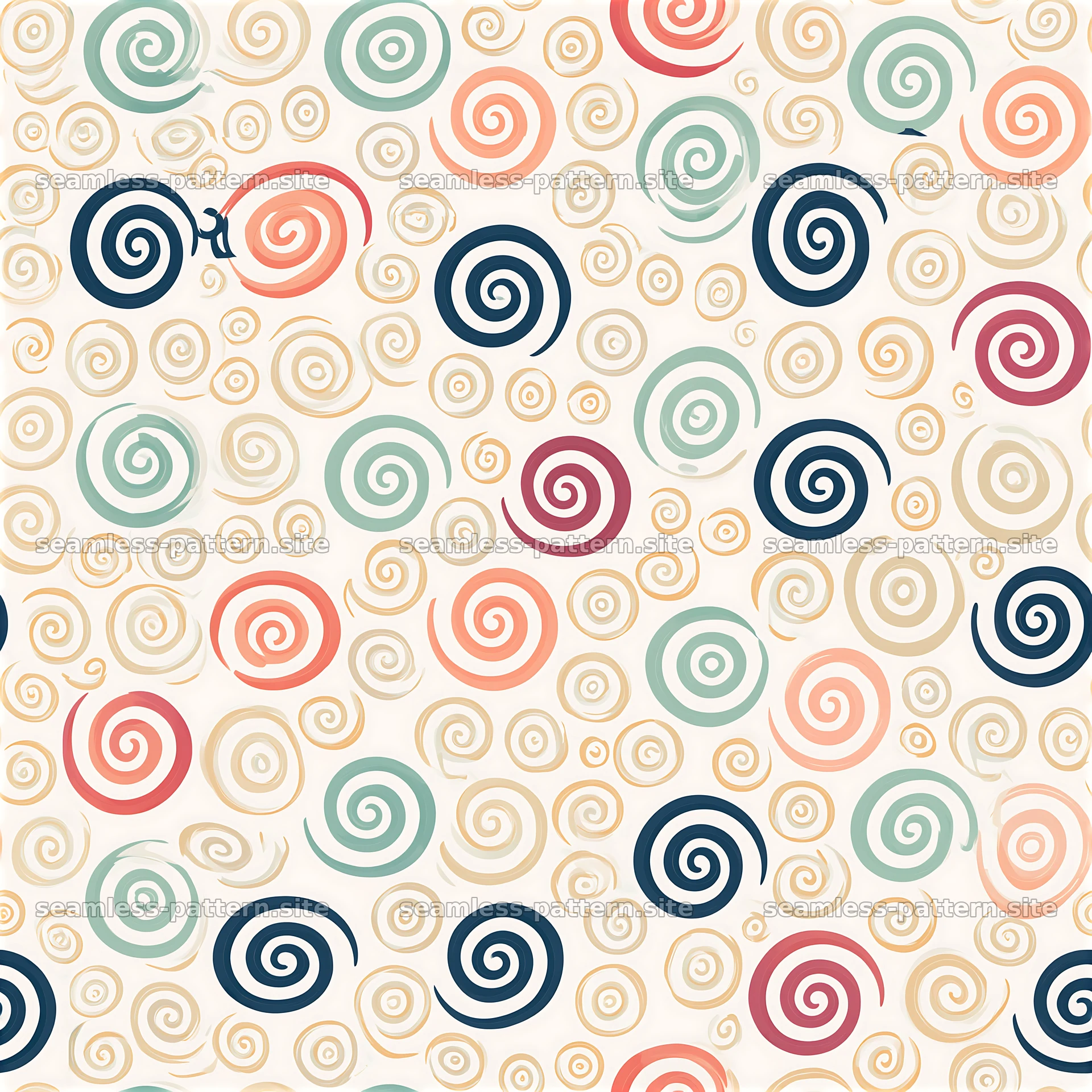 Colorful Abstract Swirl Seamless Pattern — seamless tileable pattern at 8192x8192