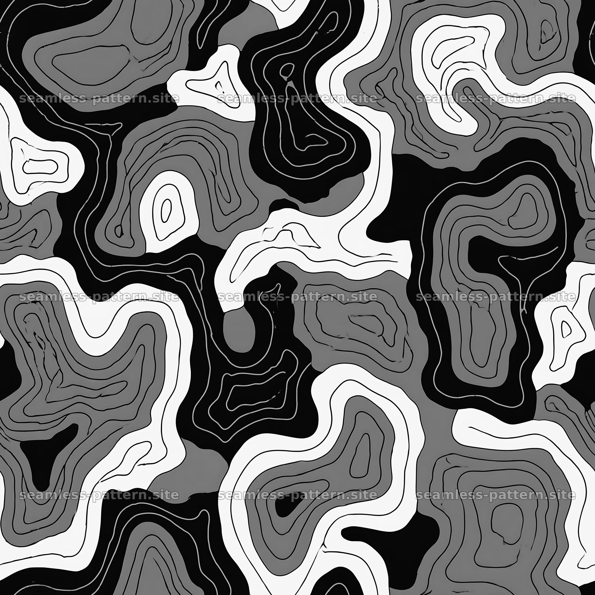 Seamless streetwear camouflage pattern in black and white — seamless tileable pattern