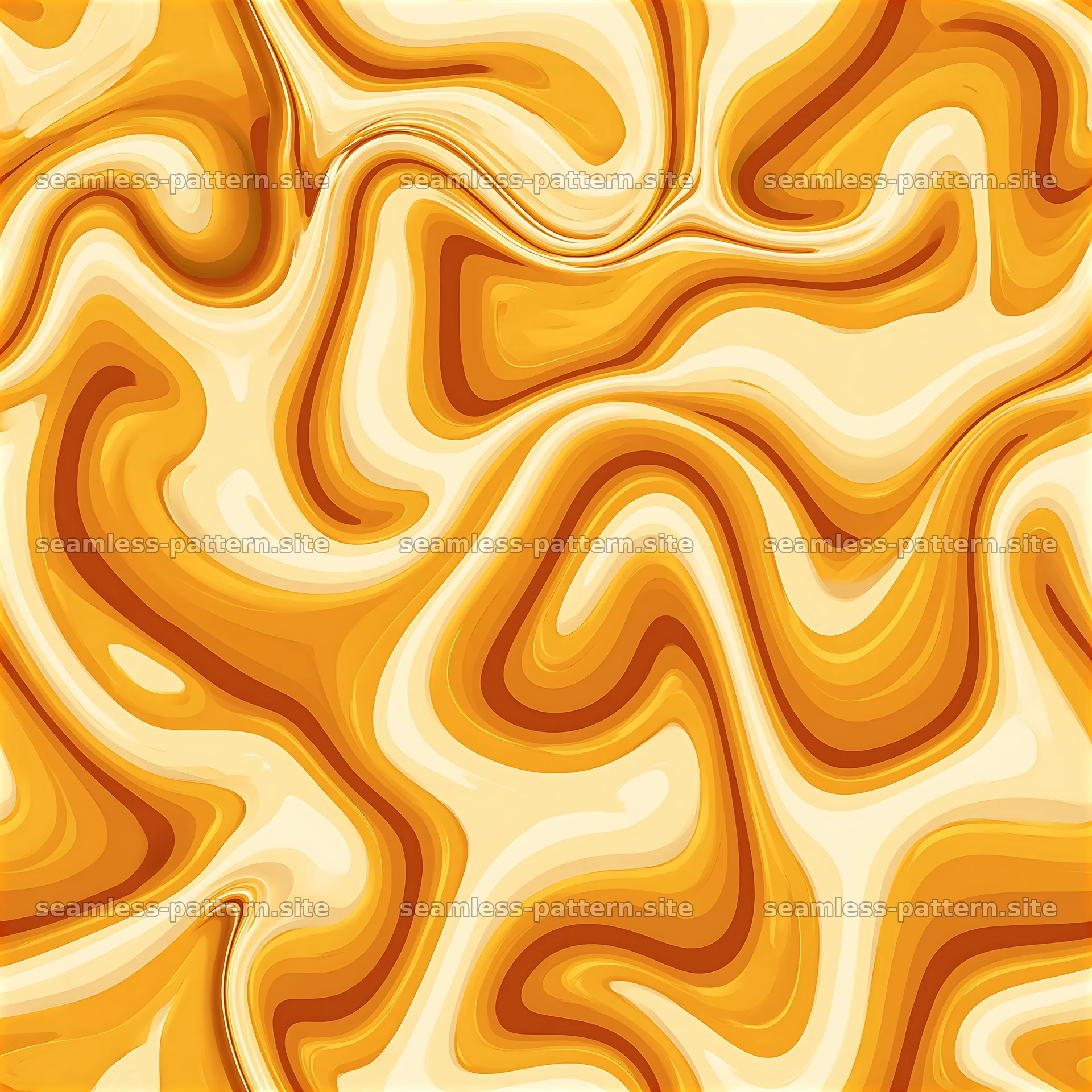 Melted cheese-inspired marbled abstract pattern — seamless tileable pattern at 8192x8192