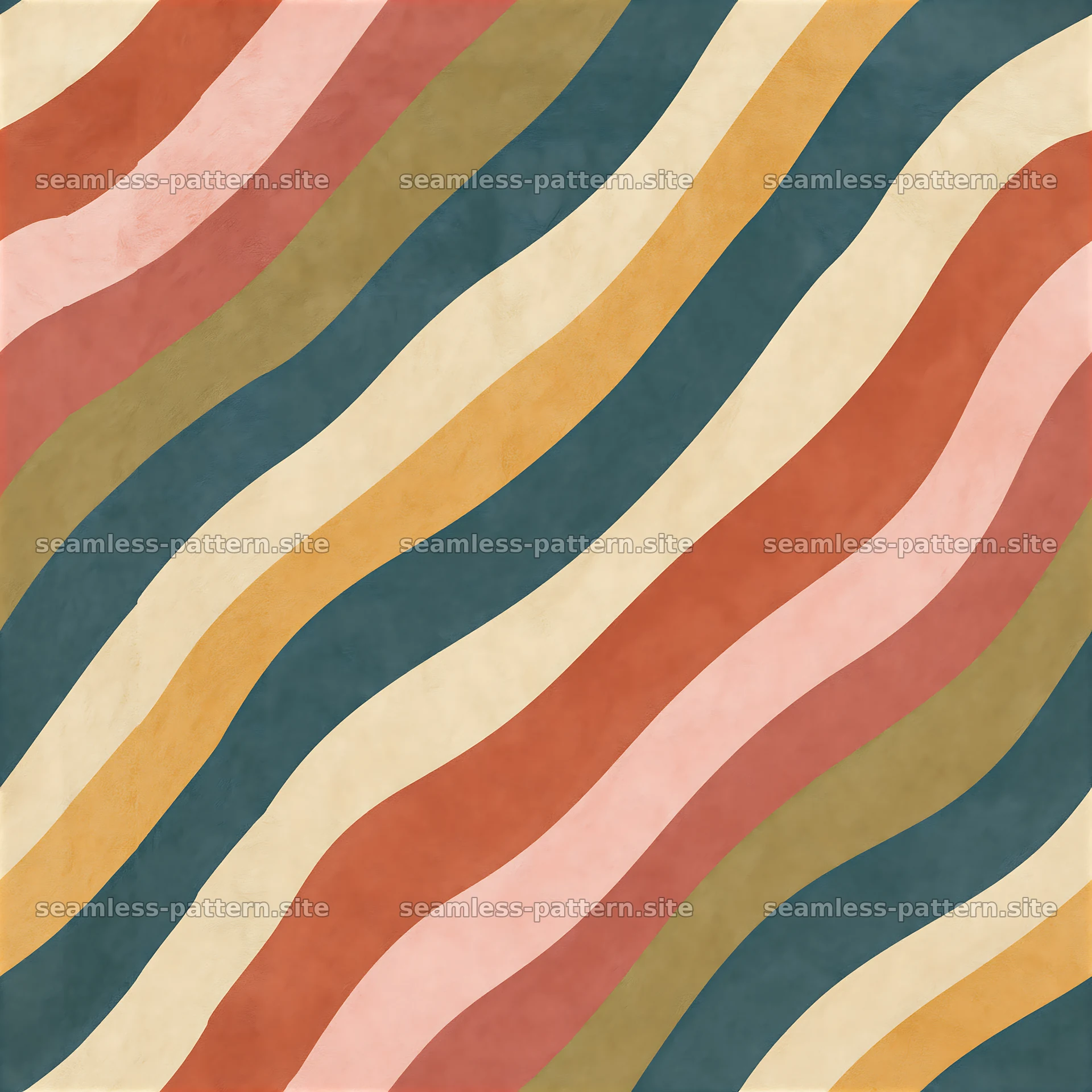 Colorful irregular stripes pattern with wavy lines — seamless tileable pattern at 8192x8192