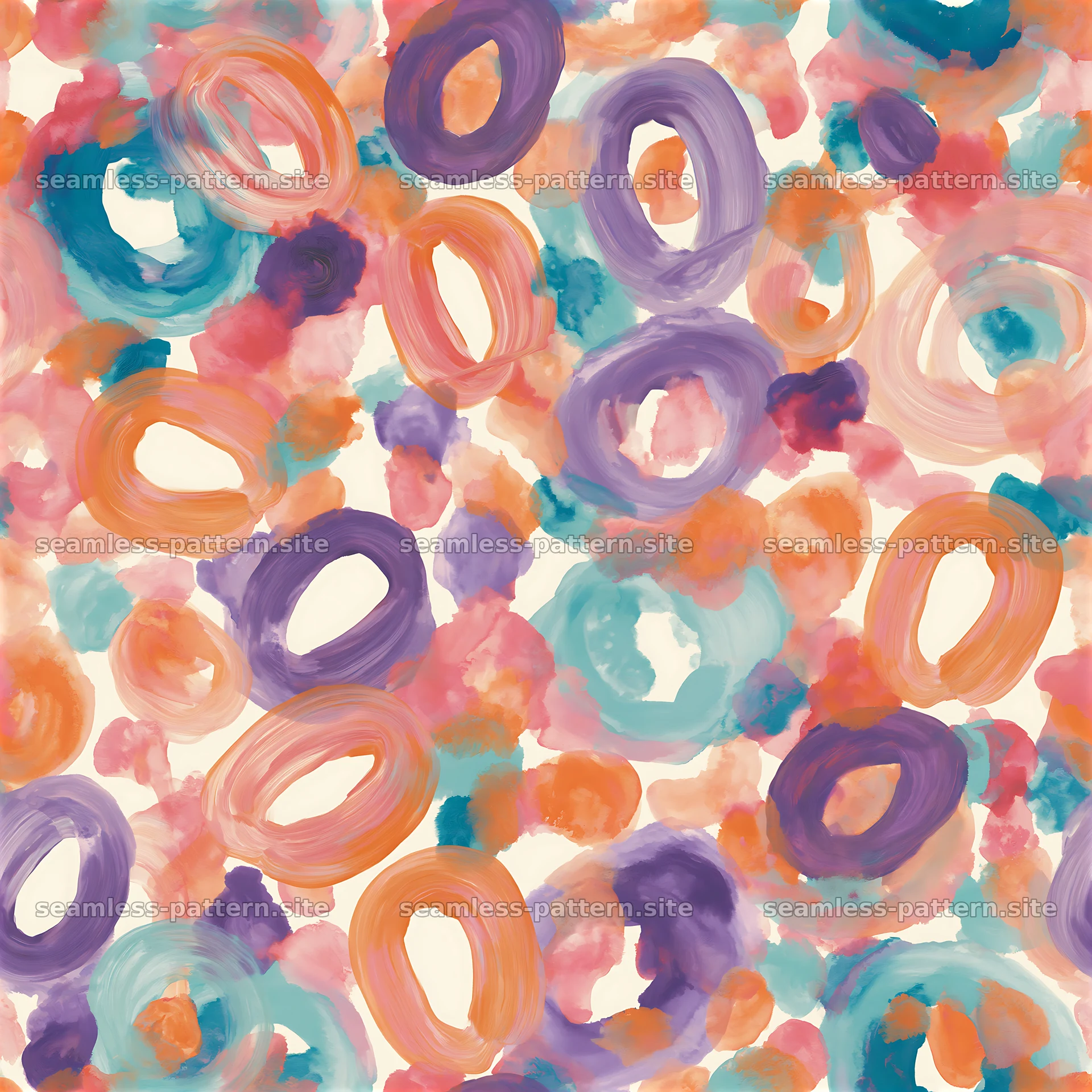 Colorful Abstract Painted Loop Seamless Pattern — seamless tileable pattern at 8192x8192