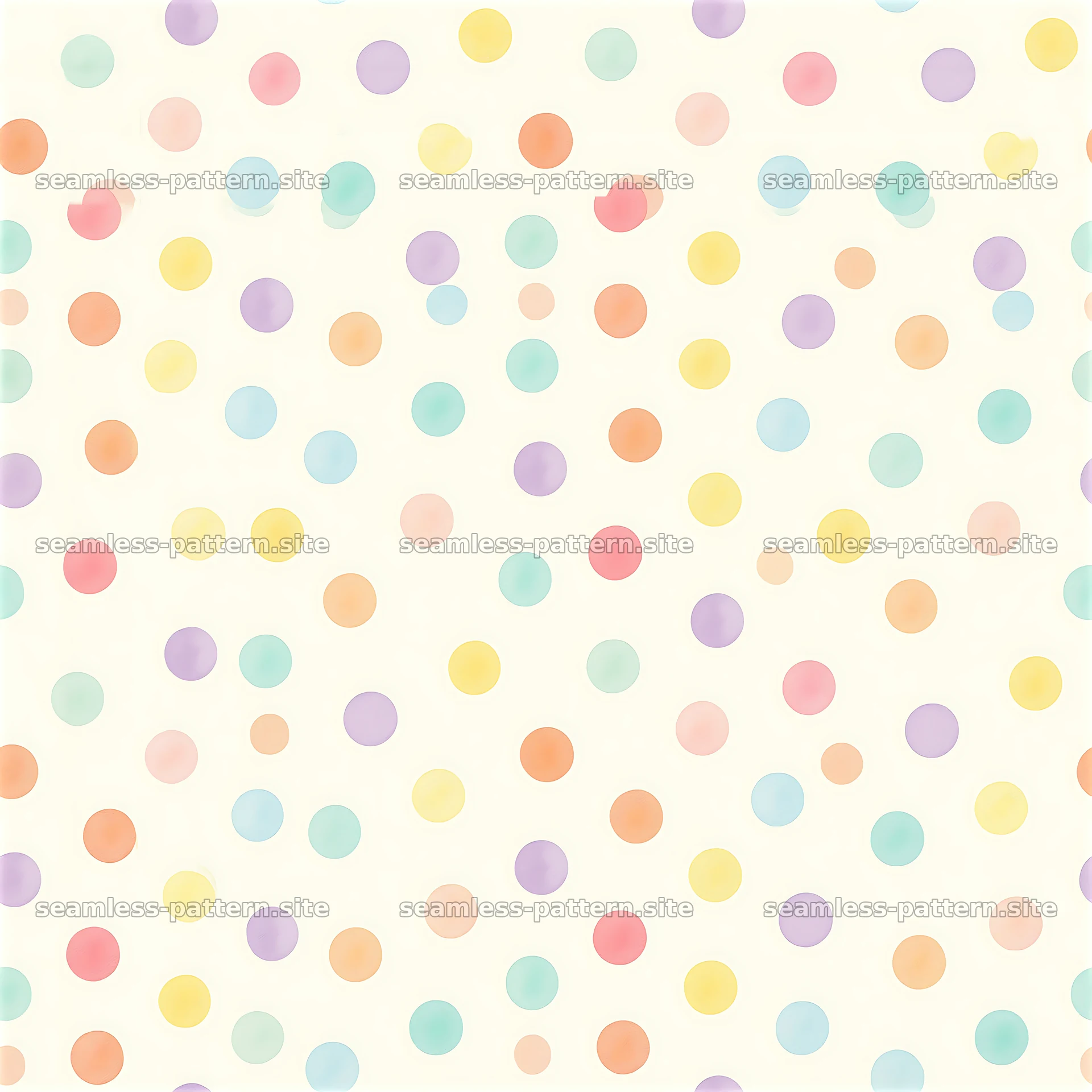 Colorful pastel dots seamless pattern — seamless tileable pattern at 8192x8192