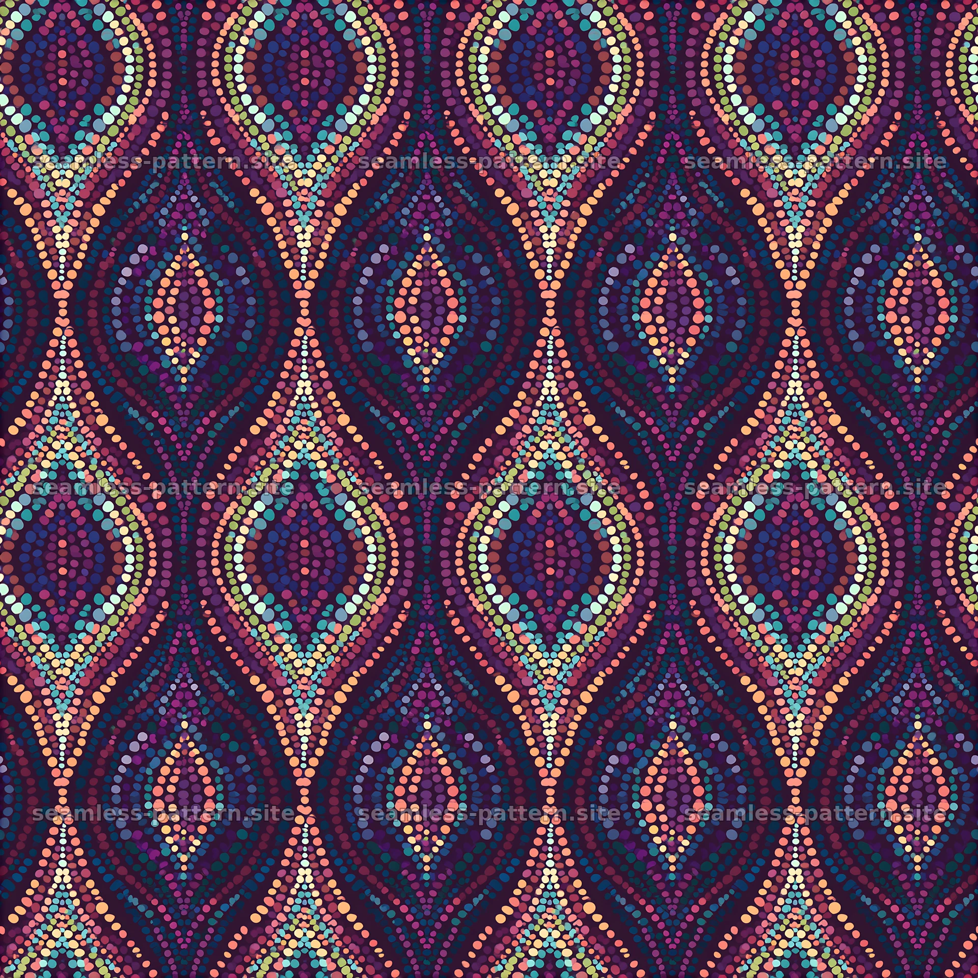 Colorful seamless pattern with shapes and various colors — seamless tileable pattern at 8192x8192