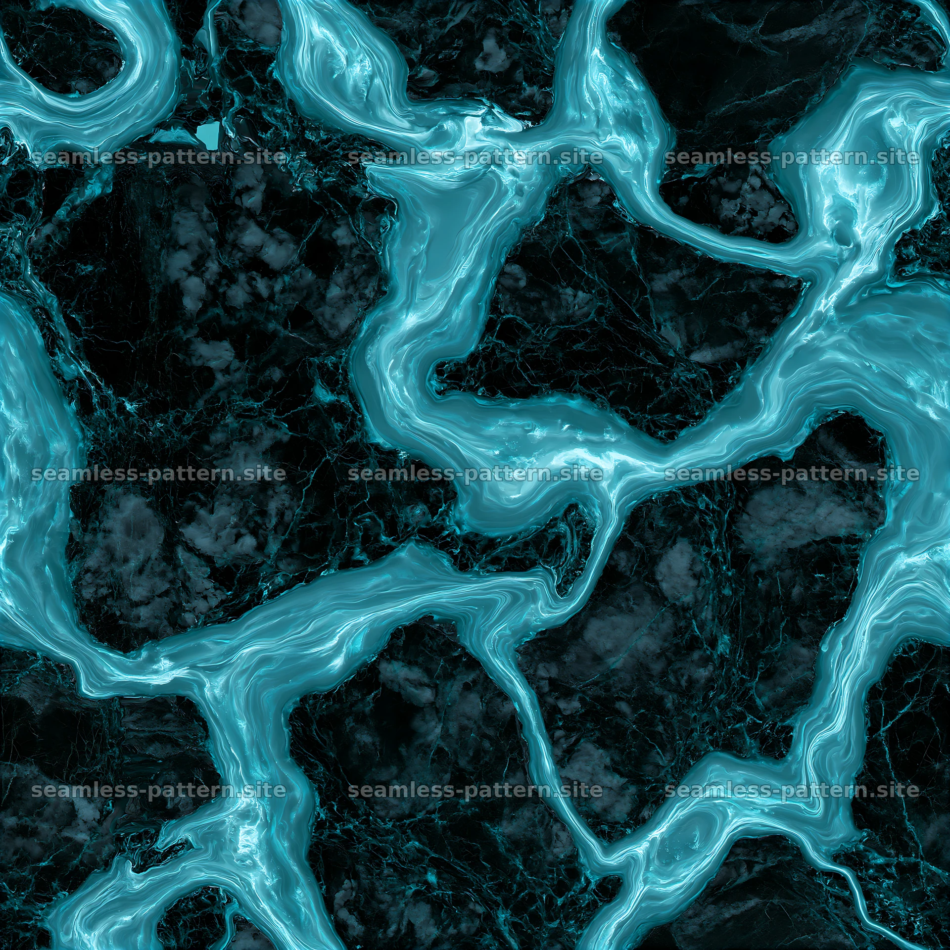 Turquoise marble repeating pattern features flowing lines and dark — seamless tileable pattern at 8192x8192