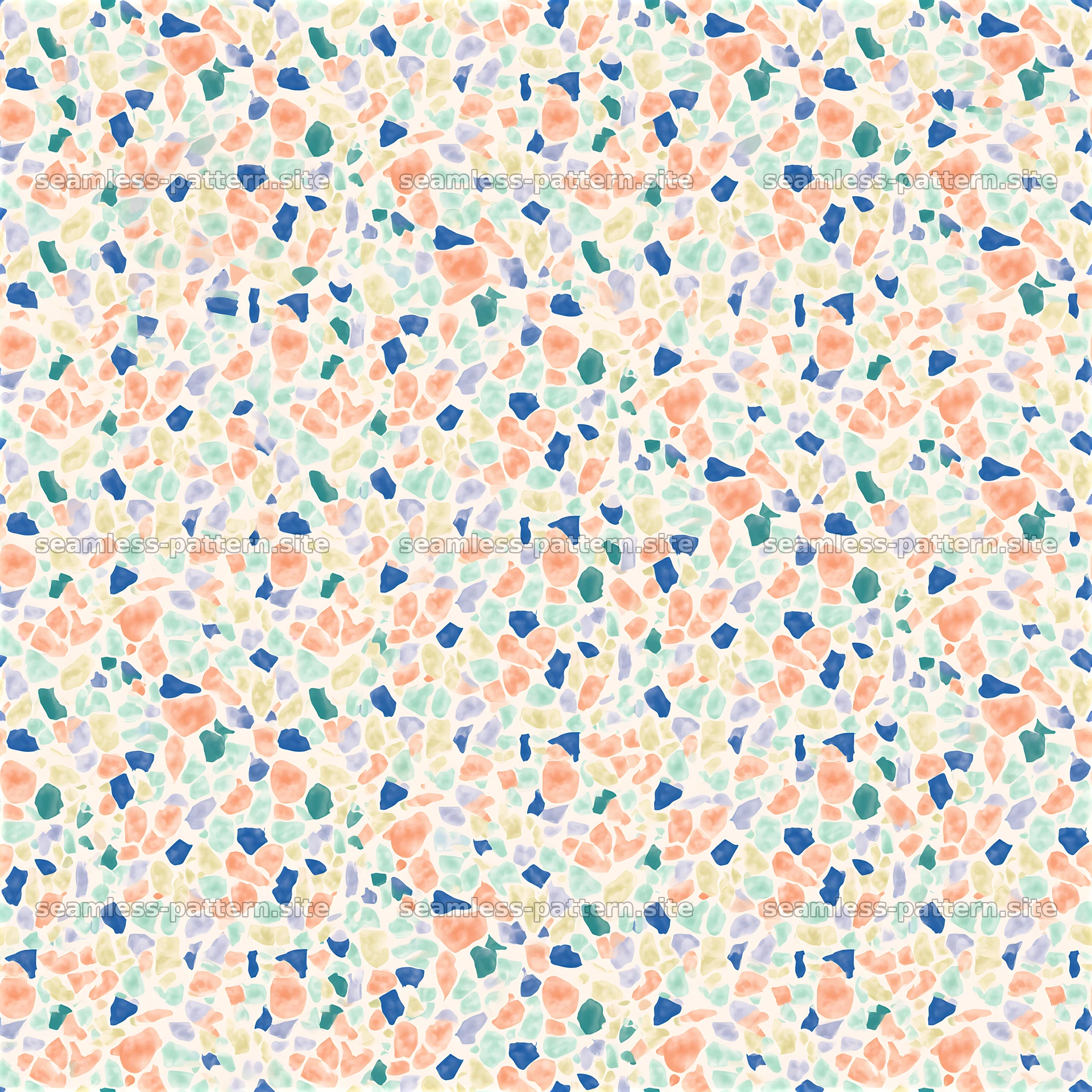 Colorful Terrazzo Seamless Pattern with Pastel Chips — seamless tileable pattern at 8192x8192