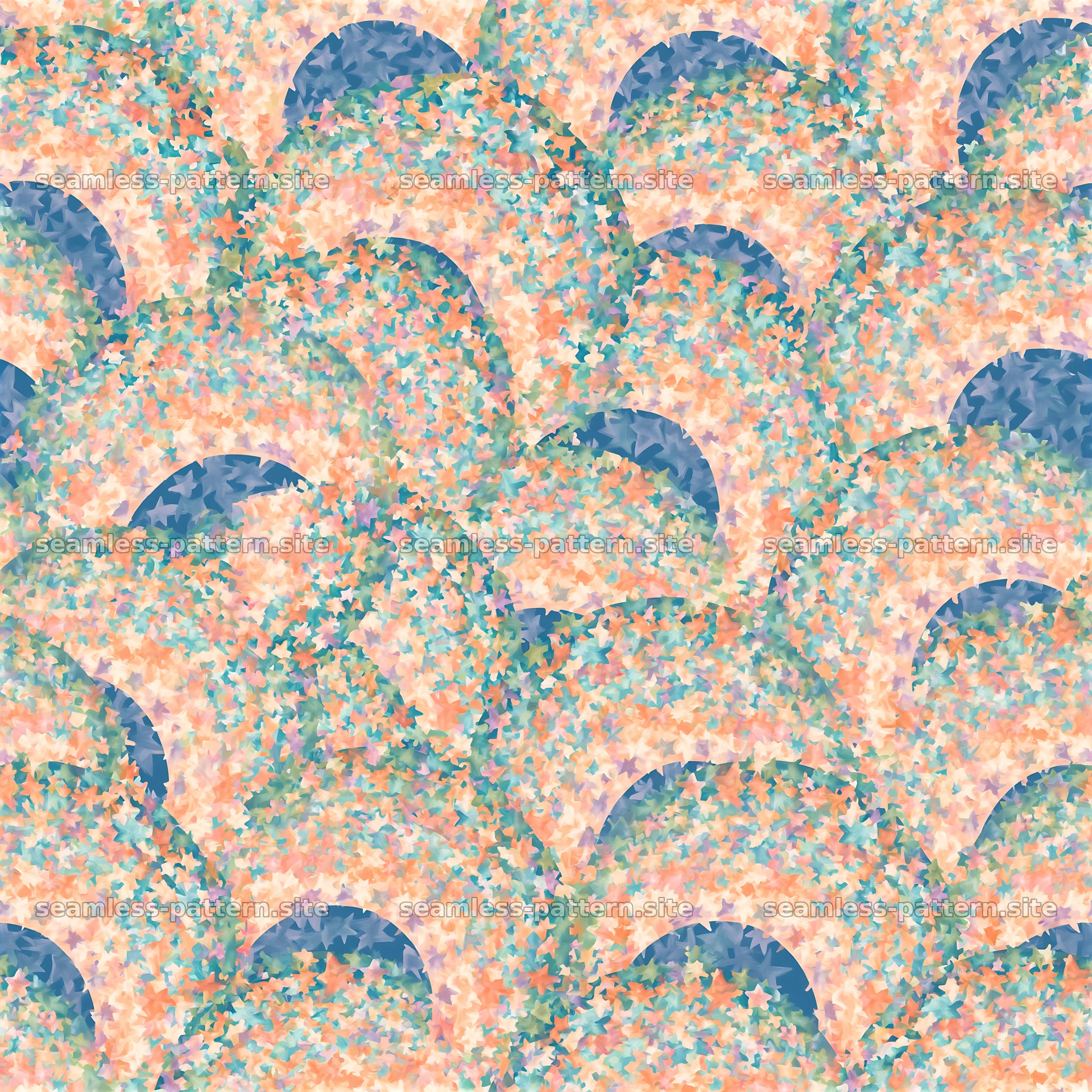 Colorful Star Arches Seamless Pattern — seamless tileable pattern at 8192x8192