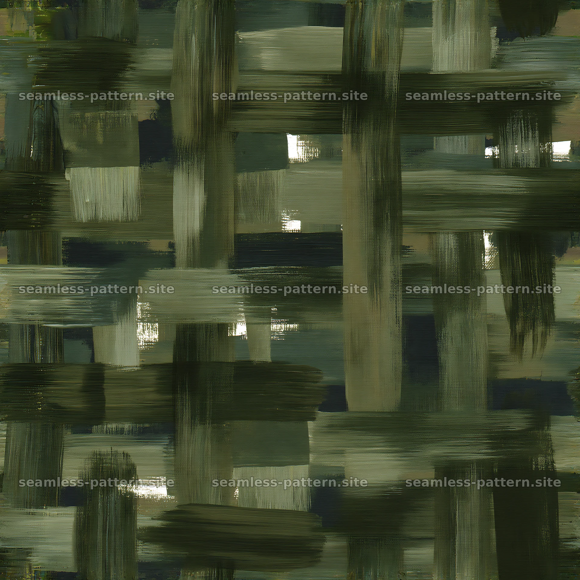 Seamless green camouflage brushstroke pattern for textiles — seamless tileable pattern