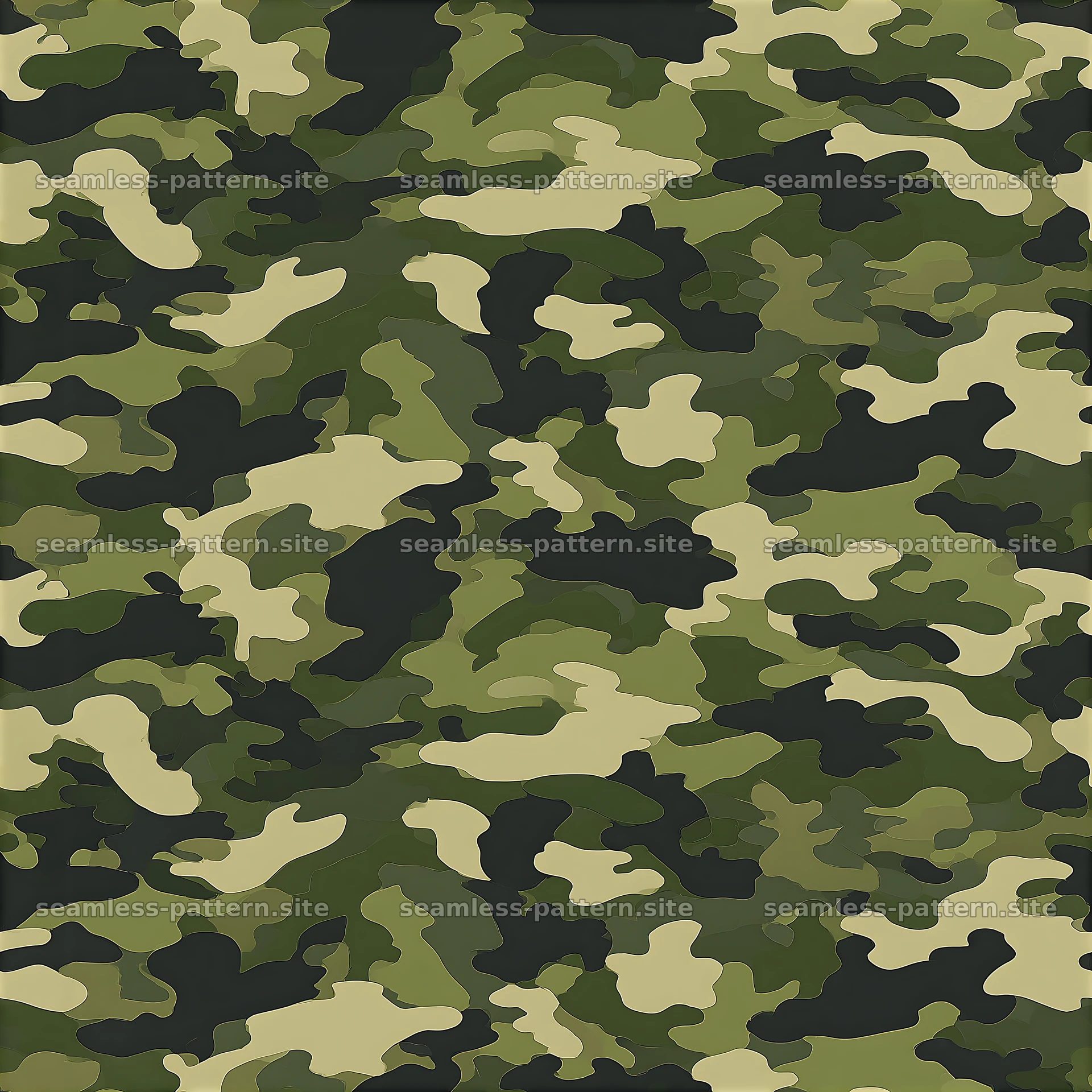 Green and Khaki Camouflage Seamless Pattern — seamless tileable pattern at 8192x8192