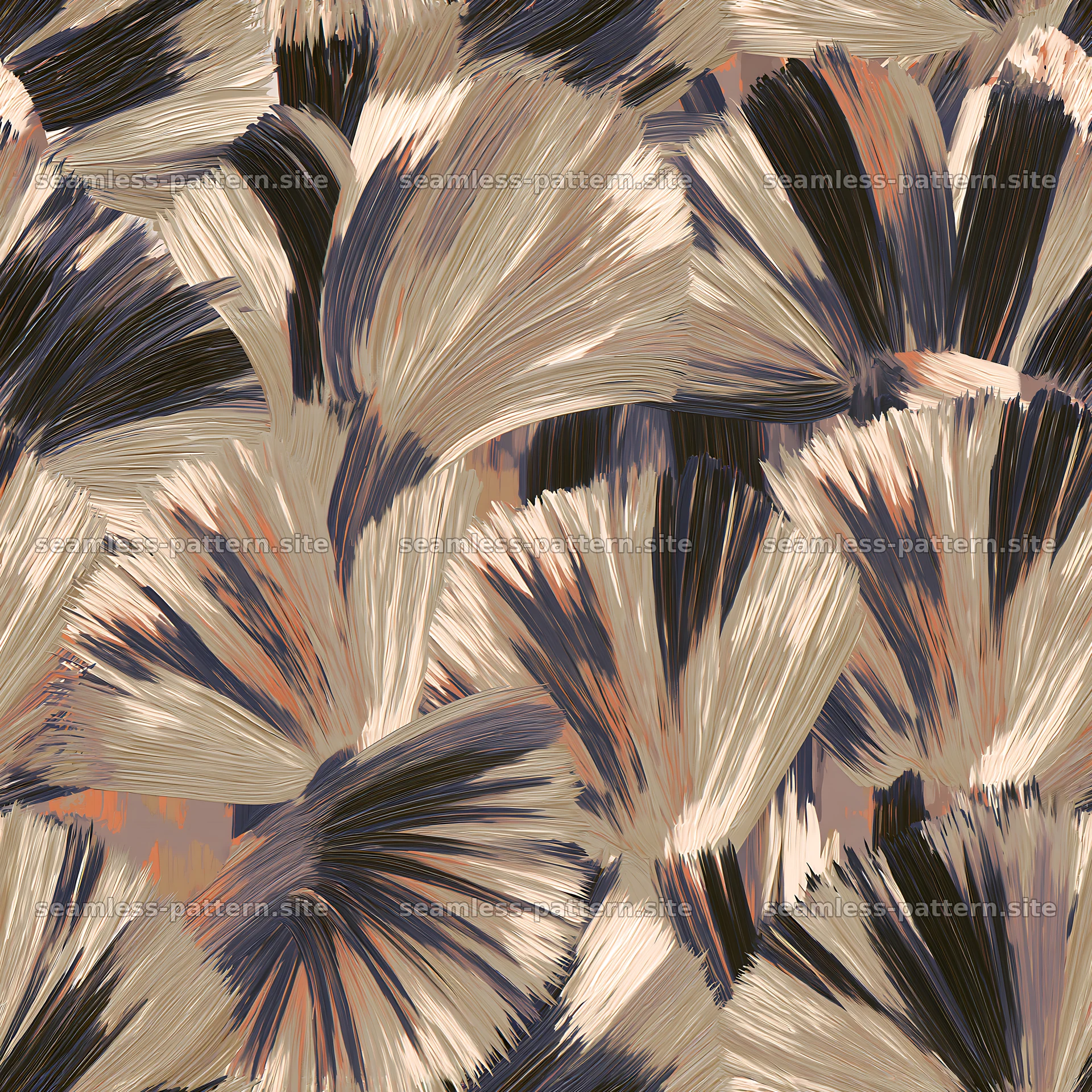 Seamless beige camouflage brushstroke pattern for textiles — seamless tileable pattern