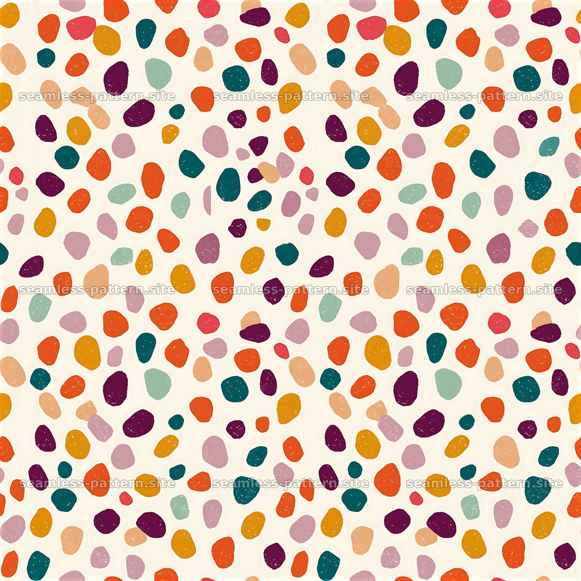 Colorful confetti seamless pattern with multiple shapes and colors — seamless tileable pattern at 8192x8192