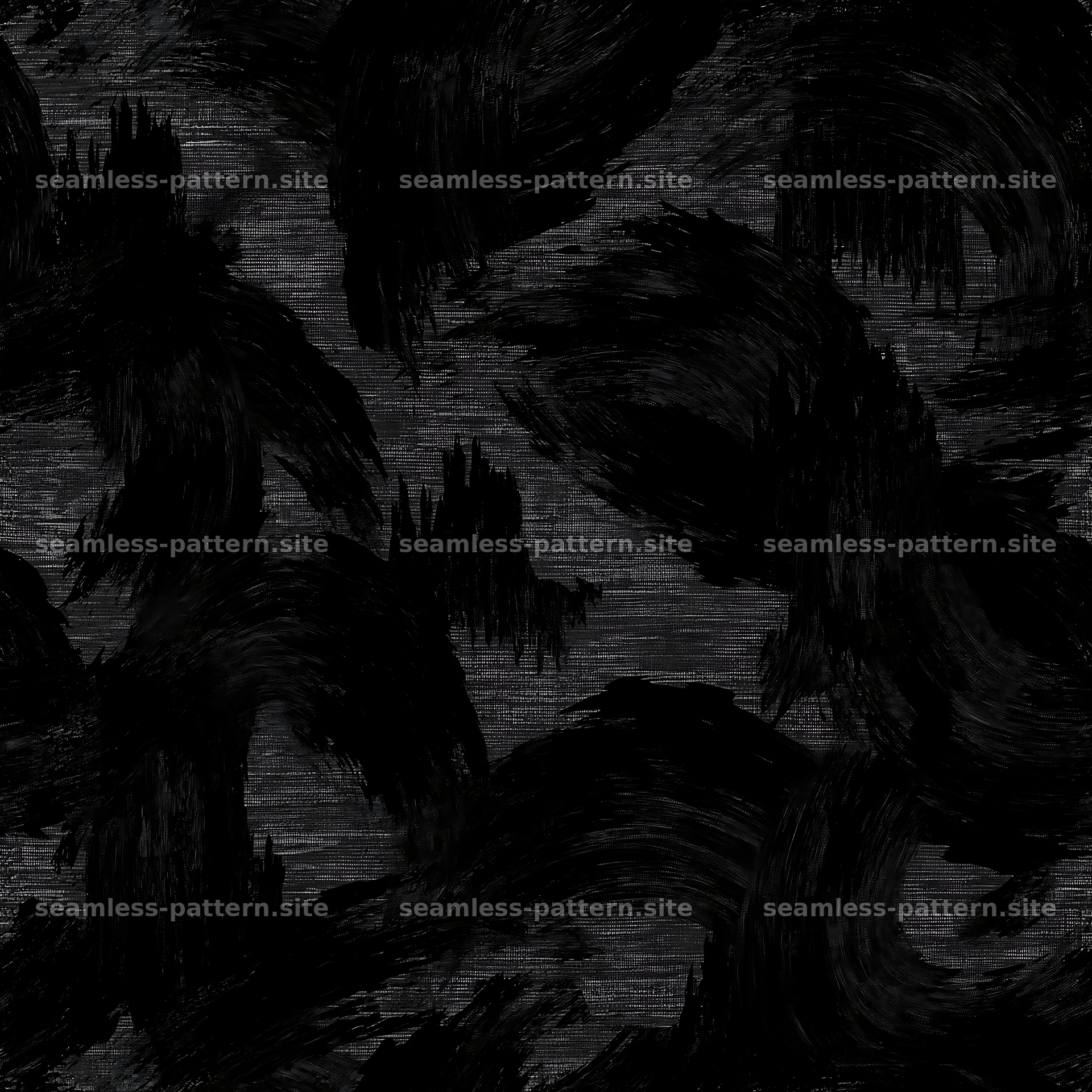 Seamless black camouflage brushstroke pattern for textiles — seamless tileable pattern