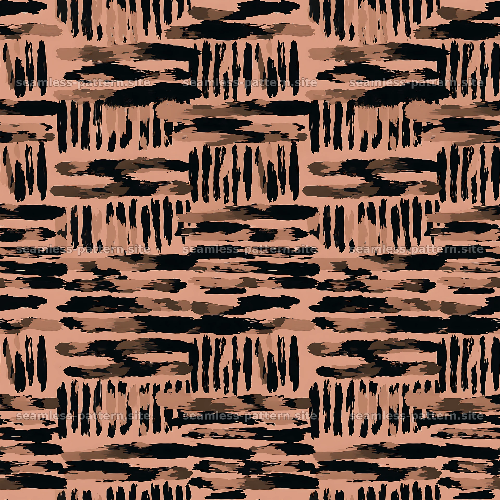 Seamless black camouflage brushstroke pattern for textile design — seamless tileable pattern