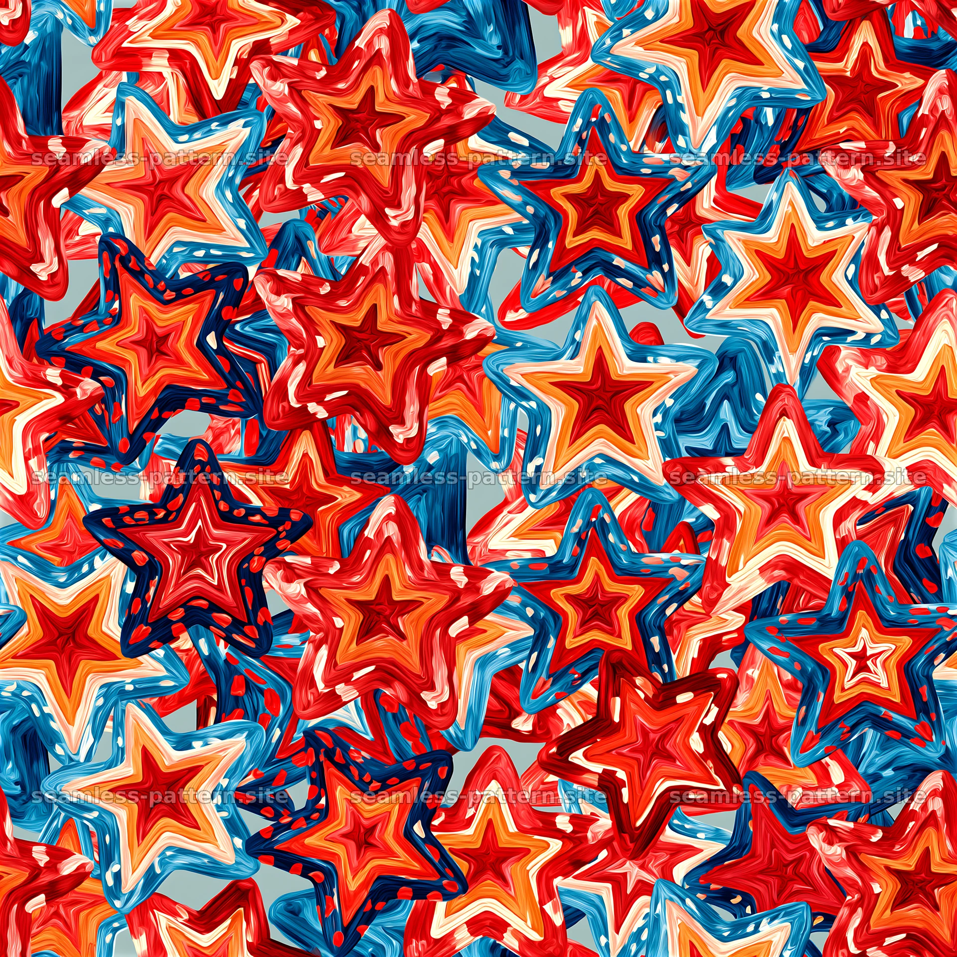 Colorful Abstract Star Seamless Pattern — seamless tileable pattern at 8192x8192