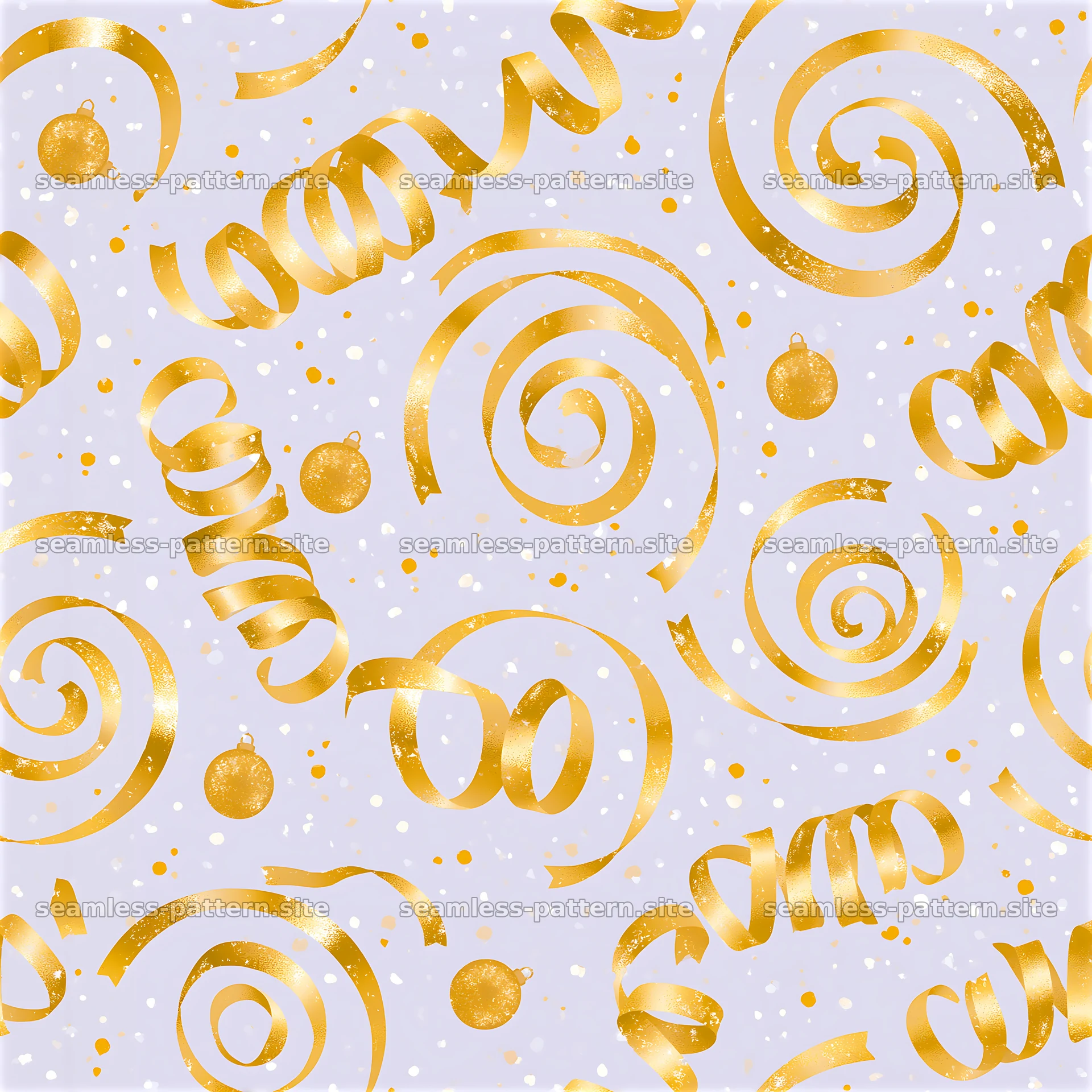 Gold swirls with ornaments on light background for decoration — seamless tileable pattern at 8192x8192