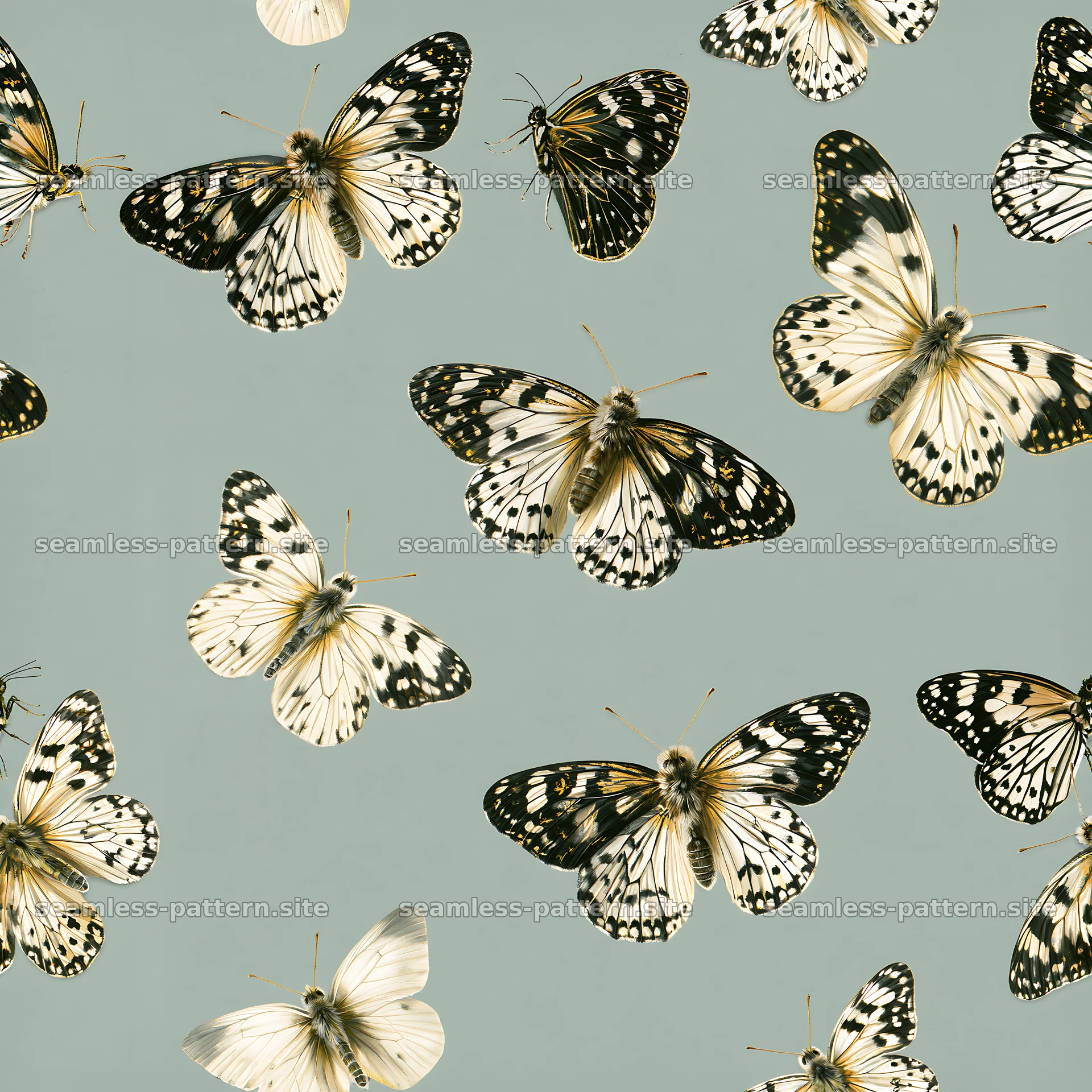 Whimsical butterfly seamless pattern for fabric and wallpaper — seamless tileable pattern