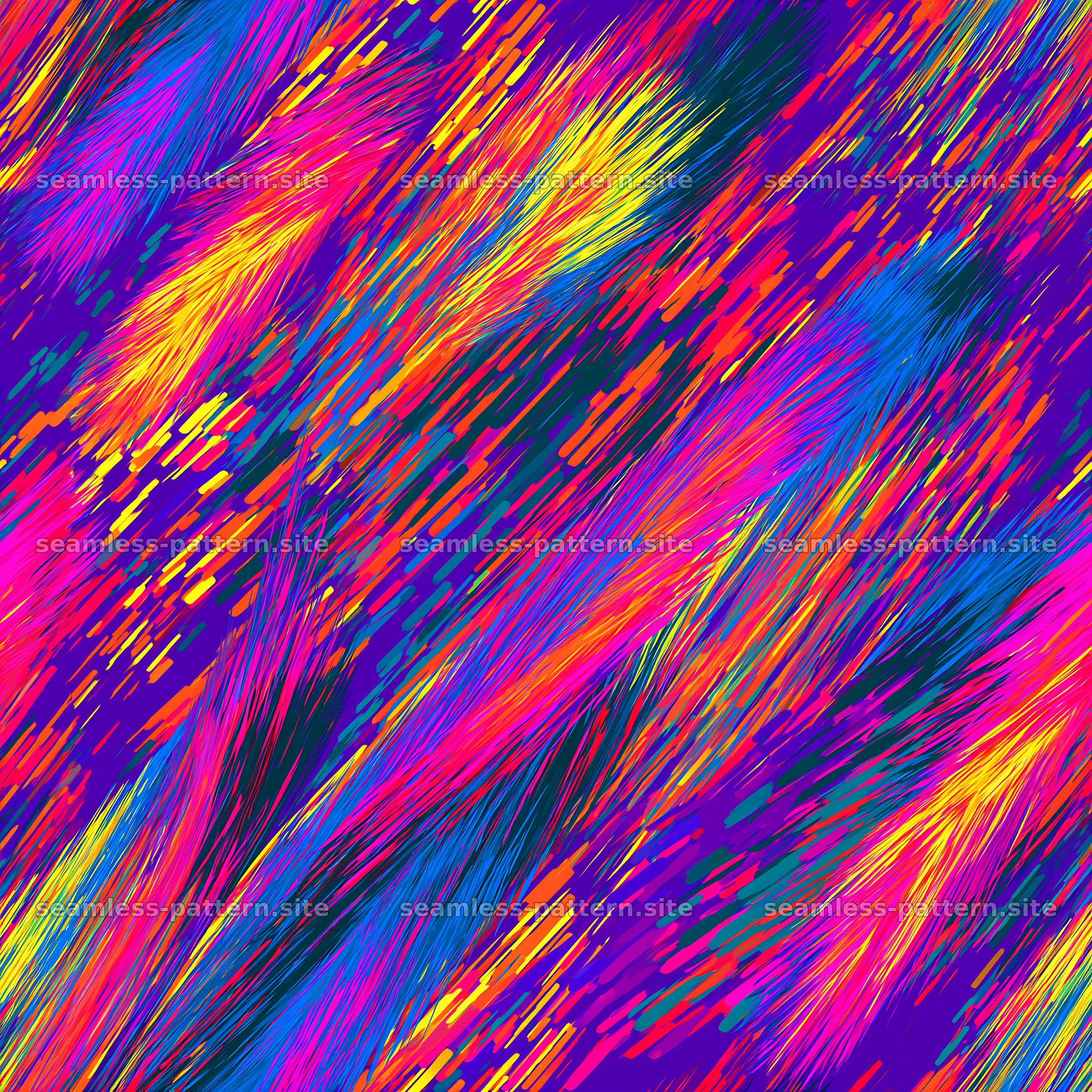 Vibrant rainbow paint streaks pattern across a colorful surface — seamless tileable pattern at 8192x8192