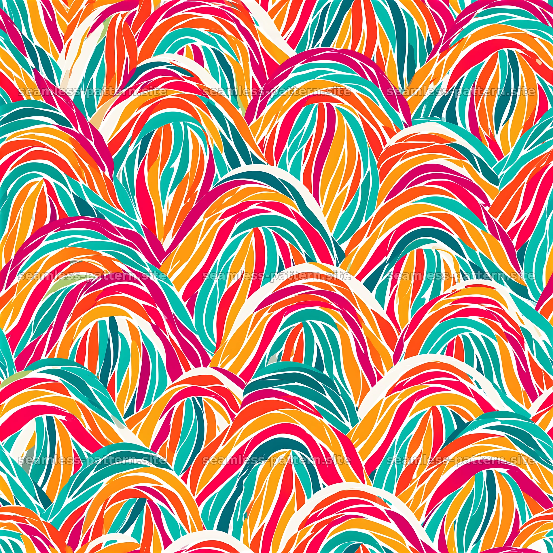 Vibrant Organic Arched Lines Seamless Pattern — seamless tileable pattern at 8192x8192