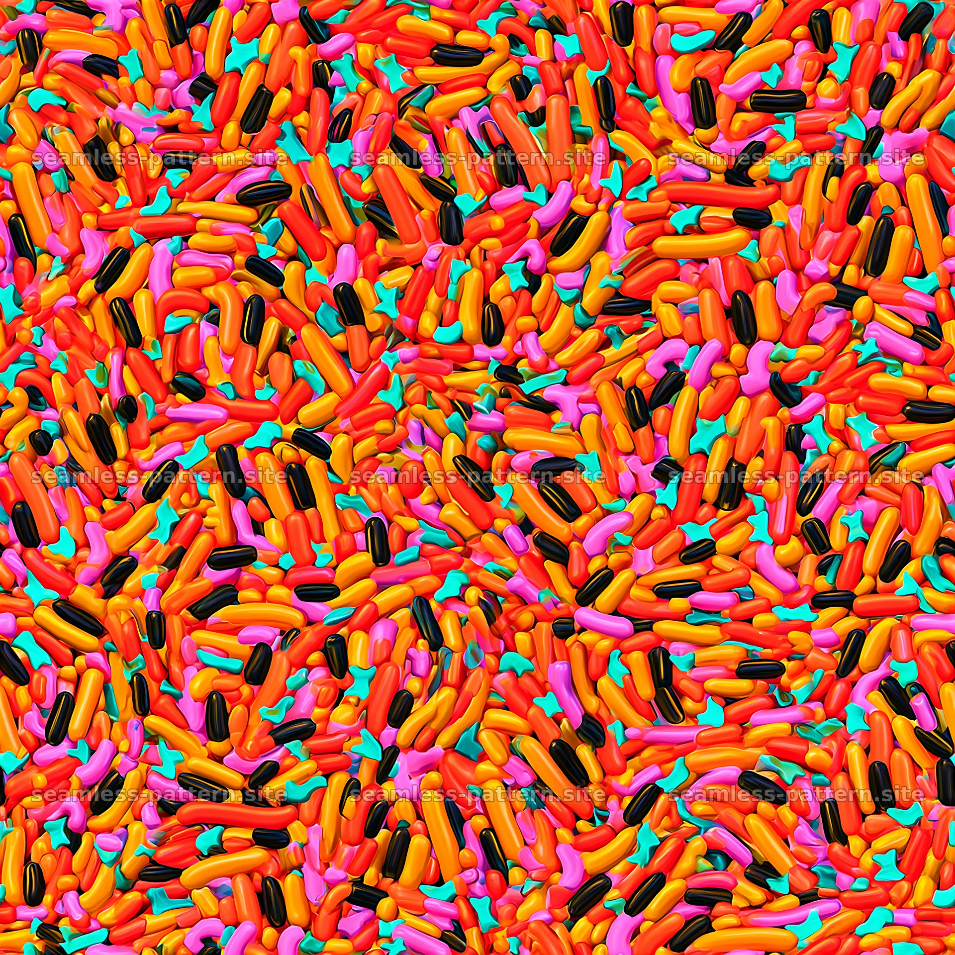 Colorful Confetti Candy Sprinkles Seamless Pattern — seamless tileable pattern at 8192x8192