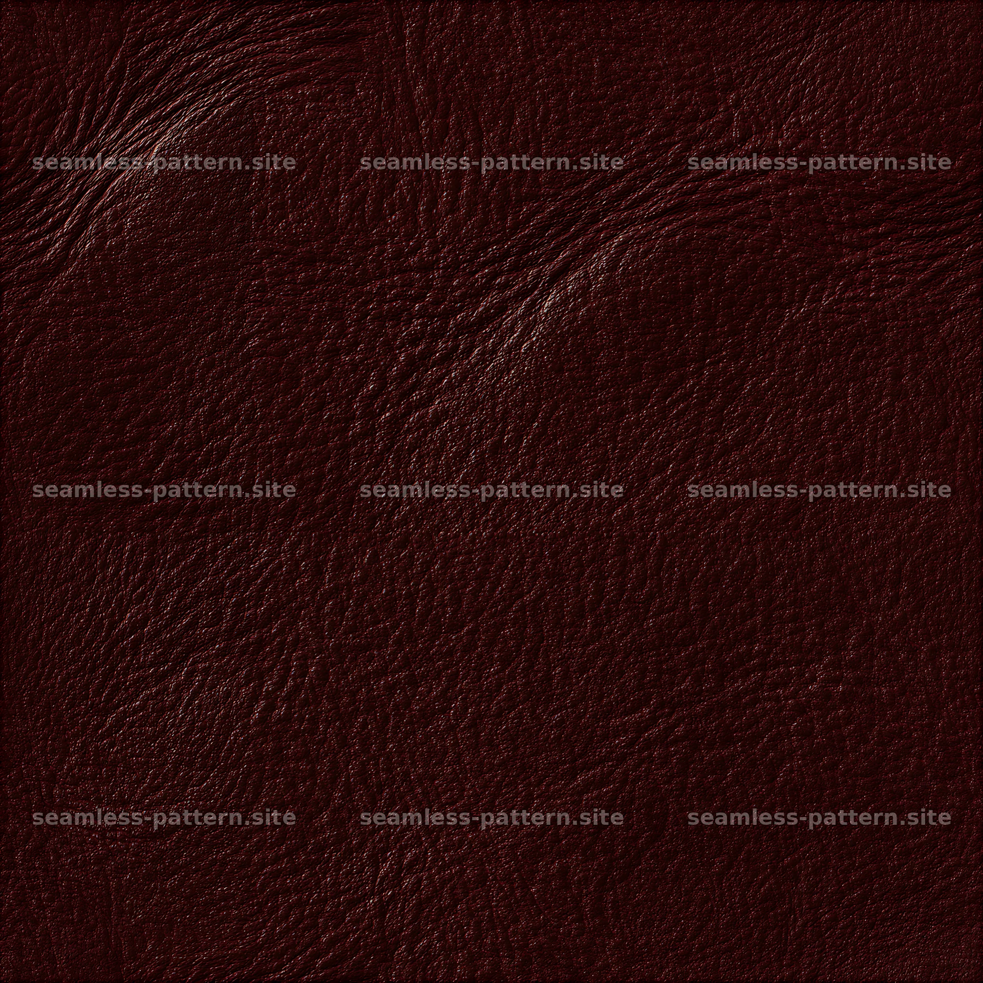Seamless realistic leather texture showing deep brown surface pattern — seamless tileable pattern at 8192x8192