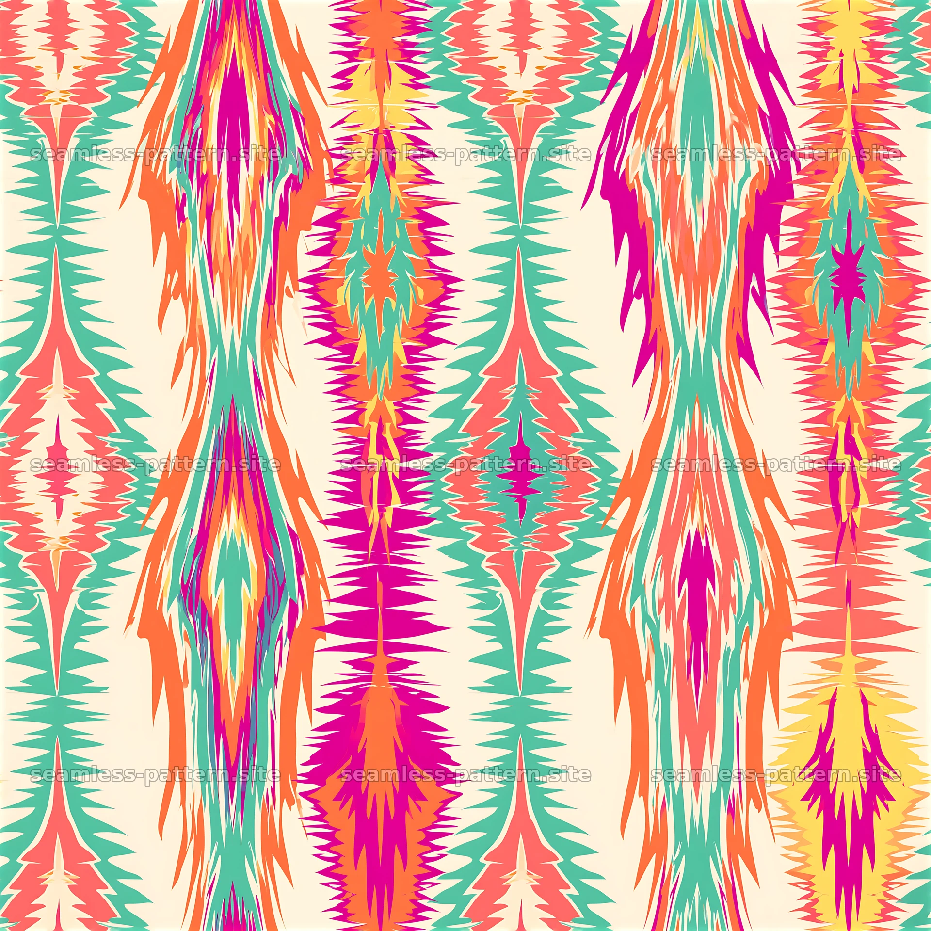 Colorful Abstract Ikat Geometric Seamless Pattern — seamless tileable pattern at 8192x8192