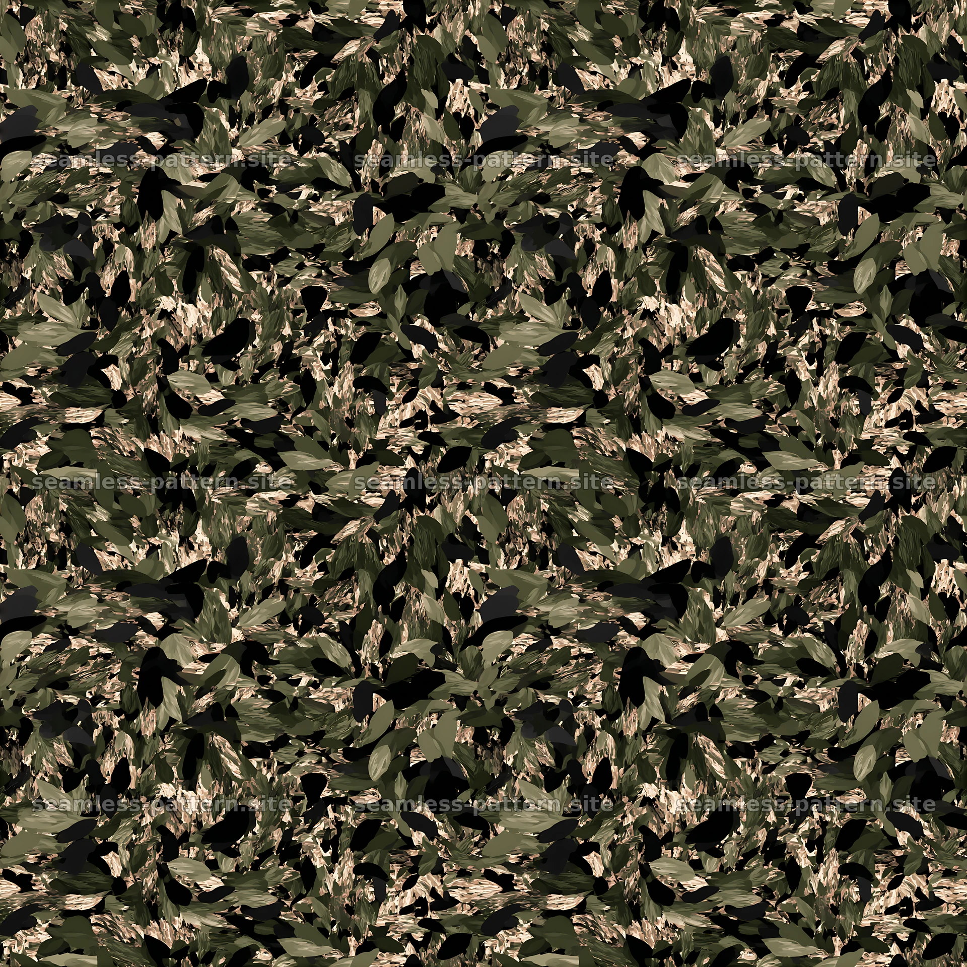 Seamless camouflage pattern for military-inspired fashion — seamless tileable pattern at 8192x8192