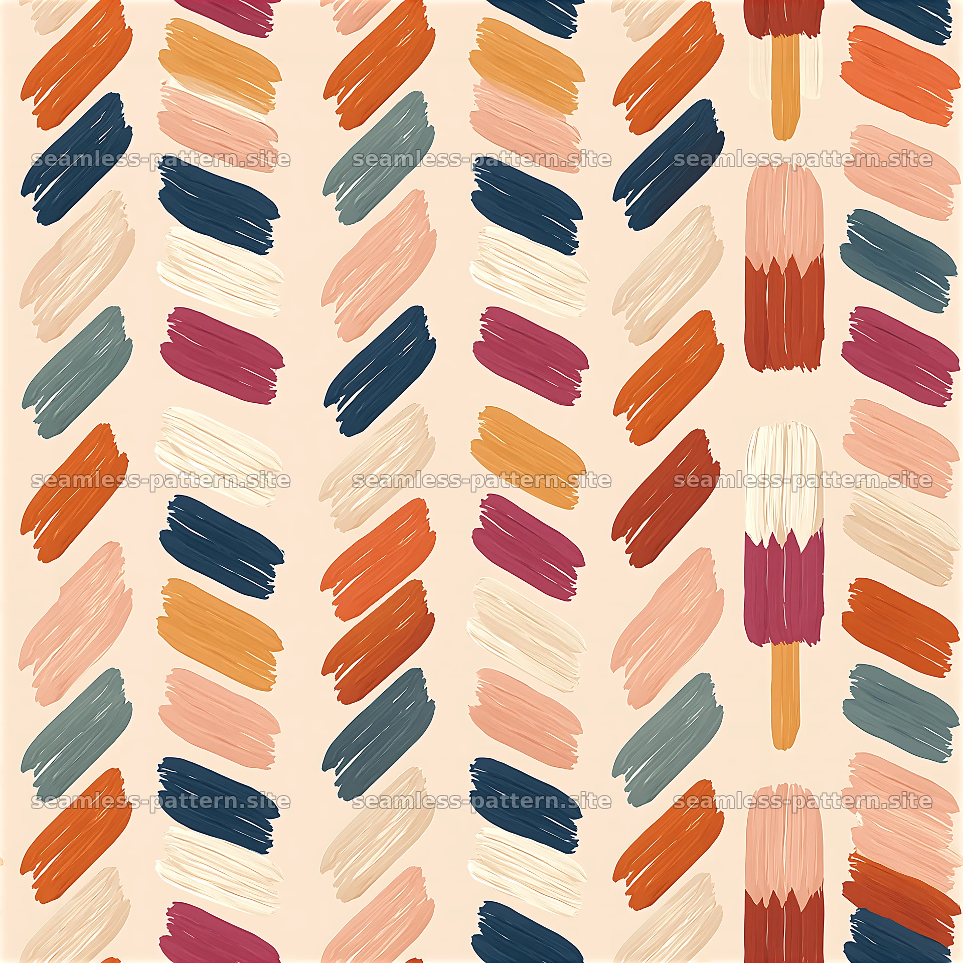 Colorful brushstroke seamless pattern with abstract marks — seamless tileable pattern at 8192x8192