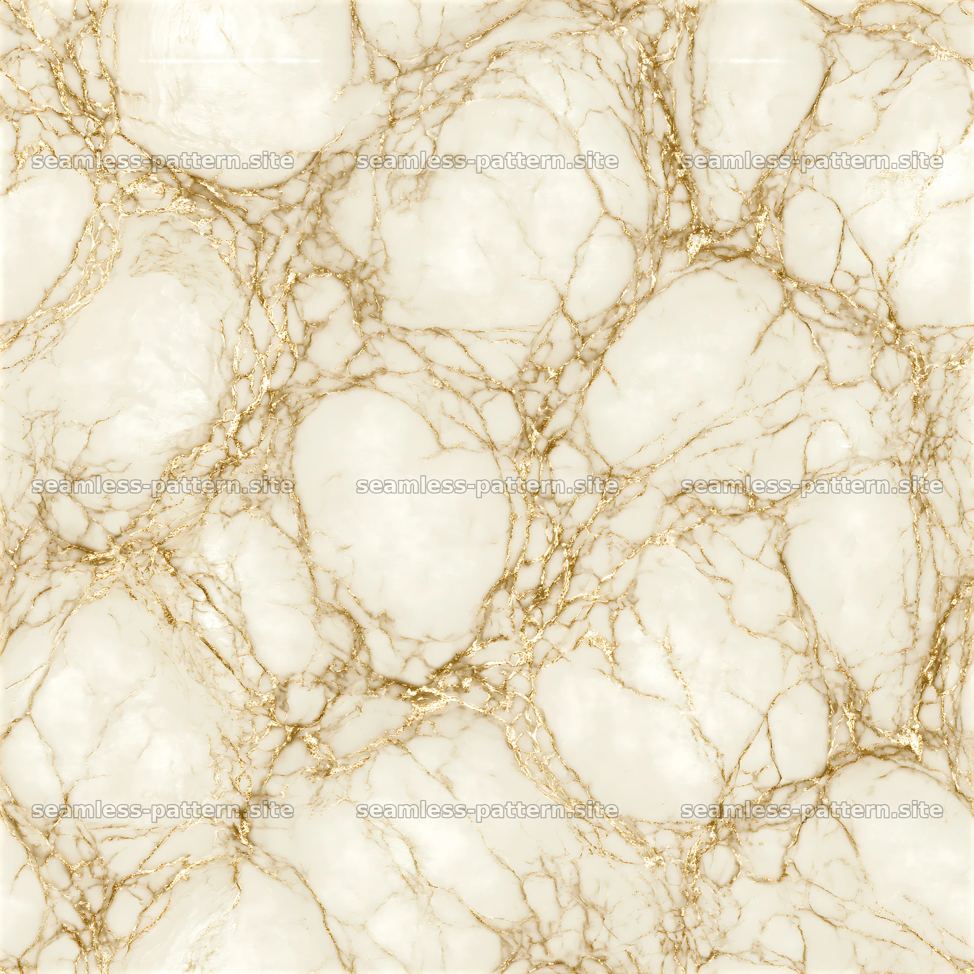 Seamless antique gold veined marble texture with distinctive patterns — seamless tileable pattern at 8192x8192