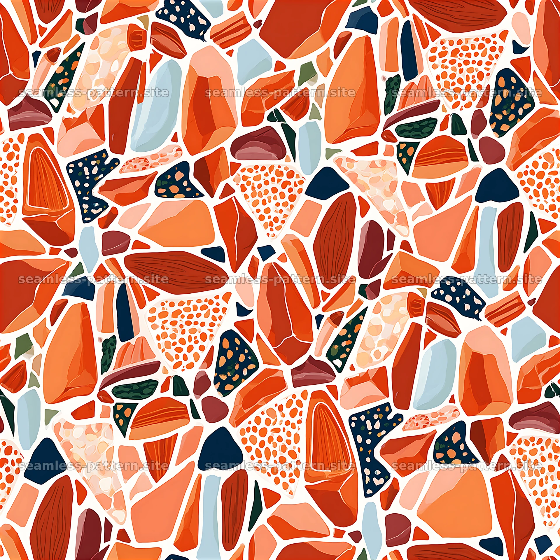 Colorful abstract seamless pattern with different shapes and colors — seamless tileable pattern at 8192x8192