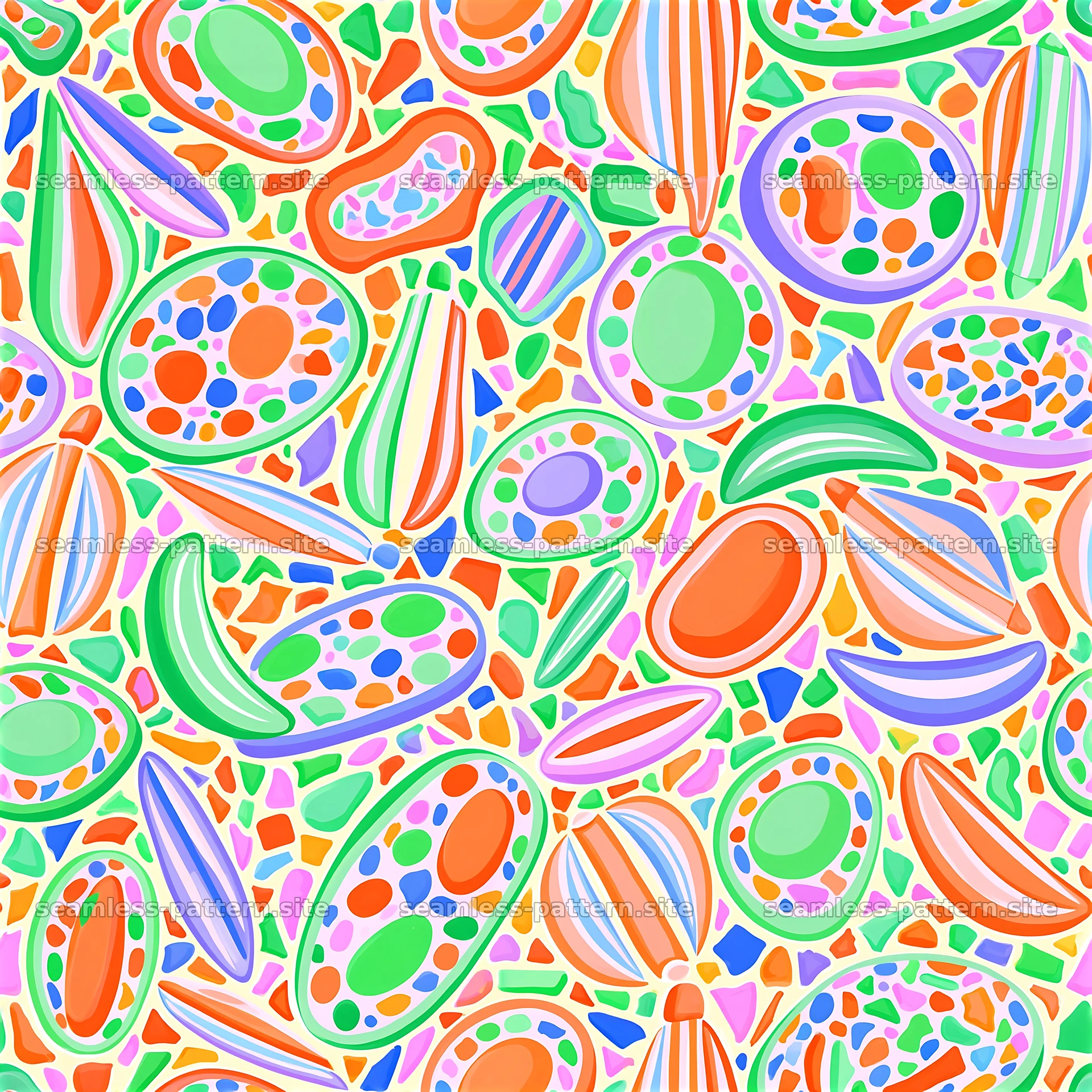 Colorful Terrazzo-Inspired Seamless Pattern — seamless tileable pattern at 8192x8192