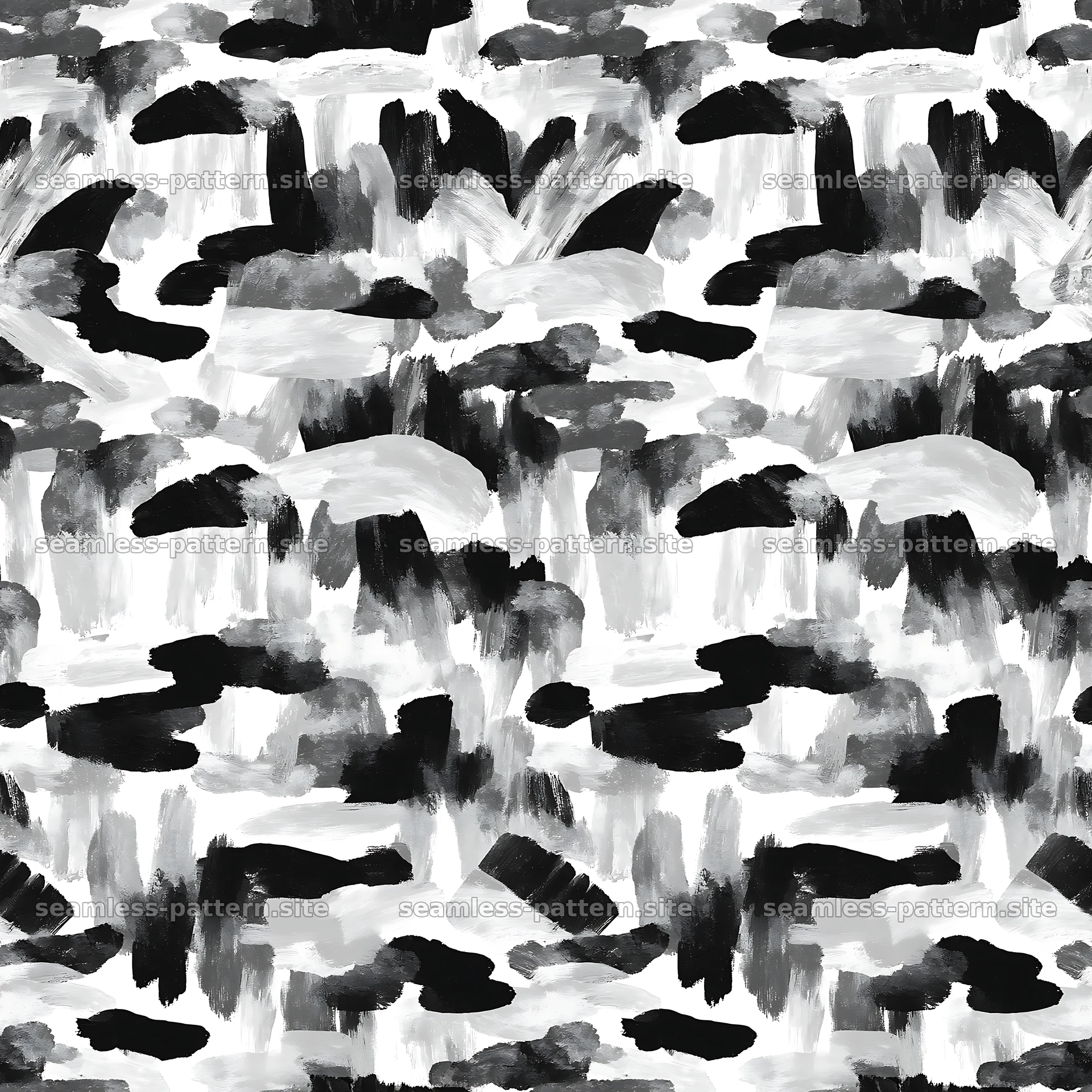Seamless gray camouflage brushstroke pattern for textiles — seamless tileable pattern